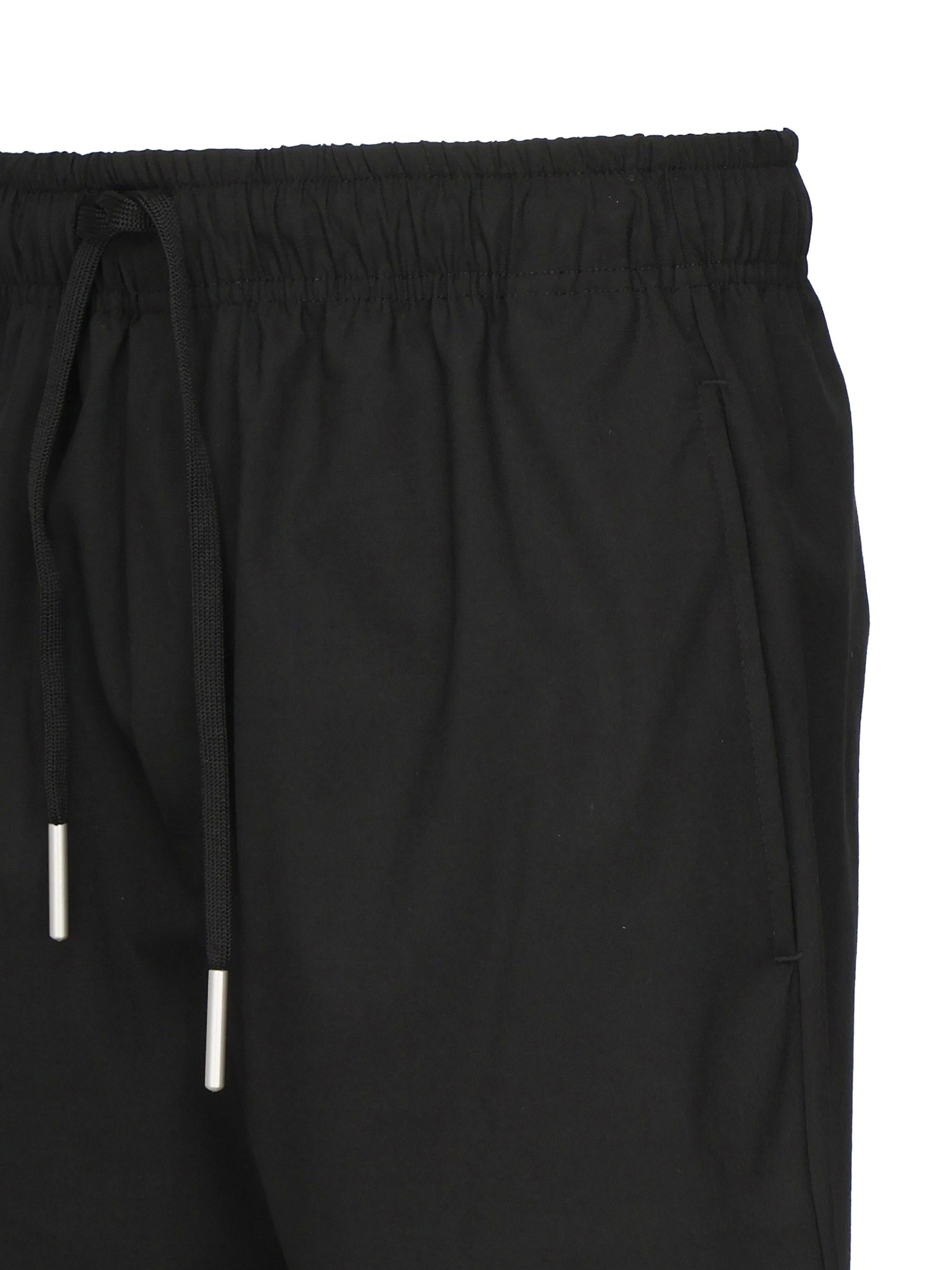 Shorts in misto lino e cotone BYRD -NERO GIULIANO GALIANO 