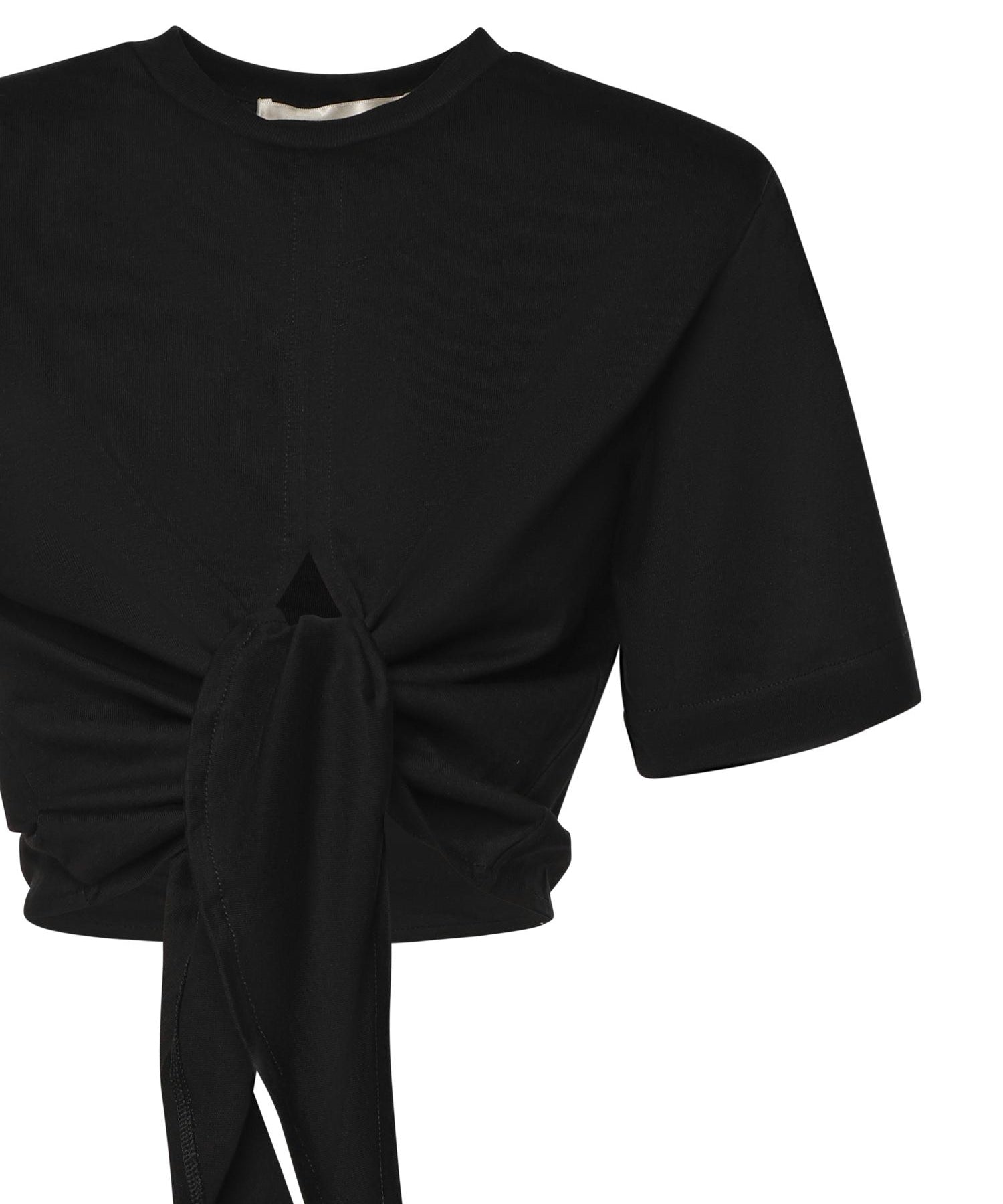 T-shirt cropped in cotone 26SSNTP-0002 NERO NINEMINUTES 
