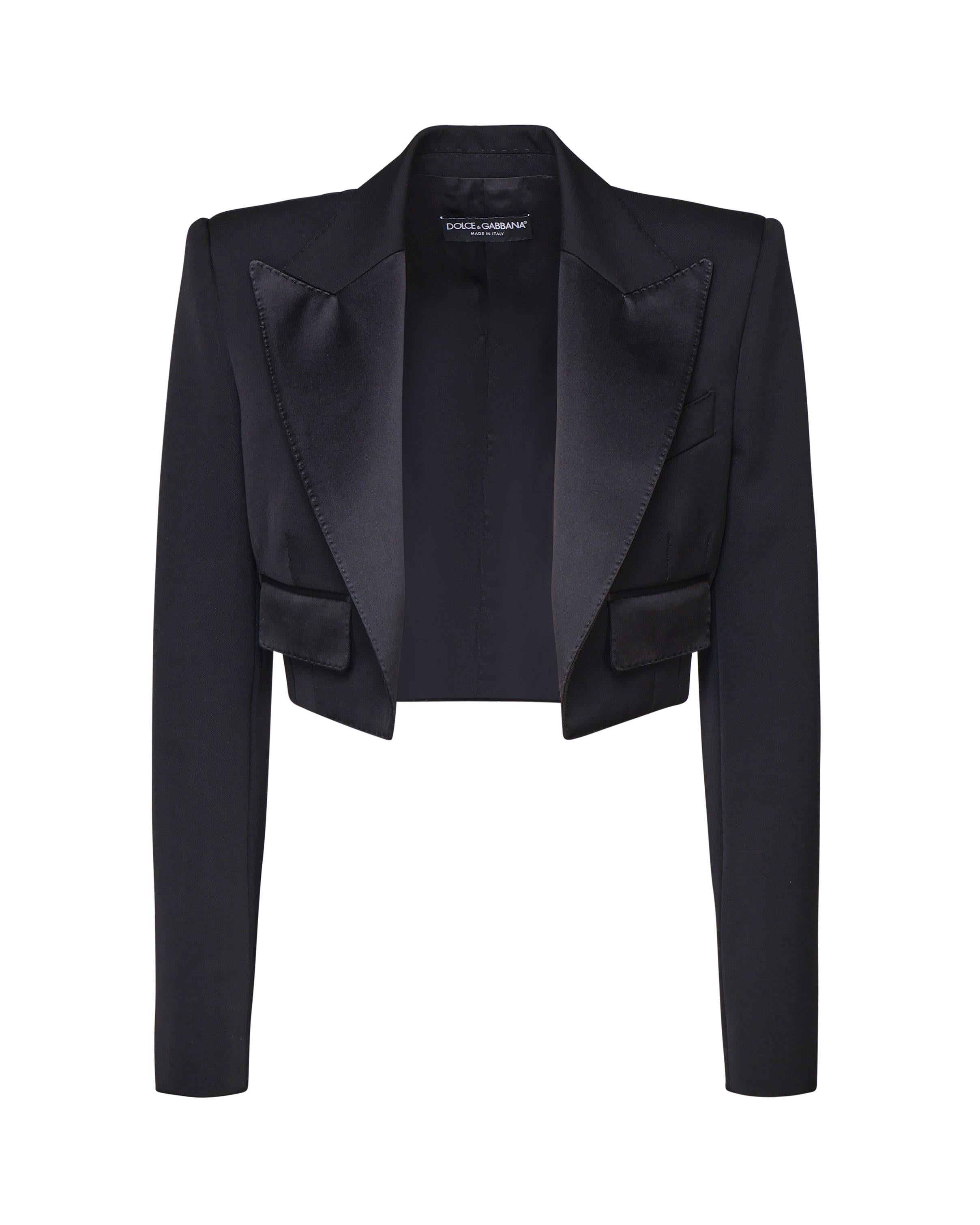 Spencer tuxedo in gabardina di lana F296YT FU21EN0000 DOLCE & GABBANA 
