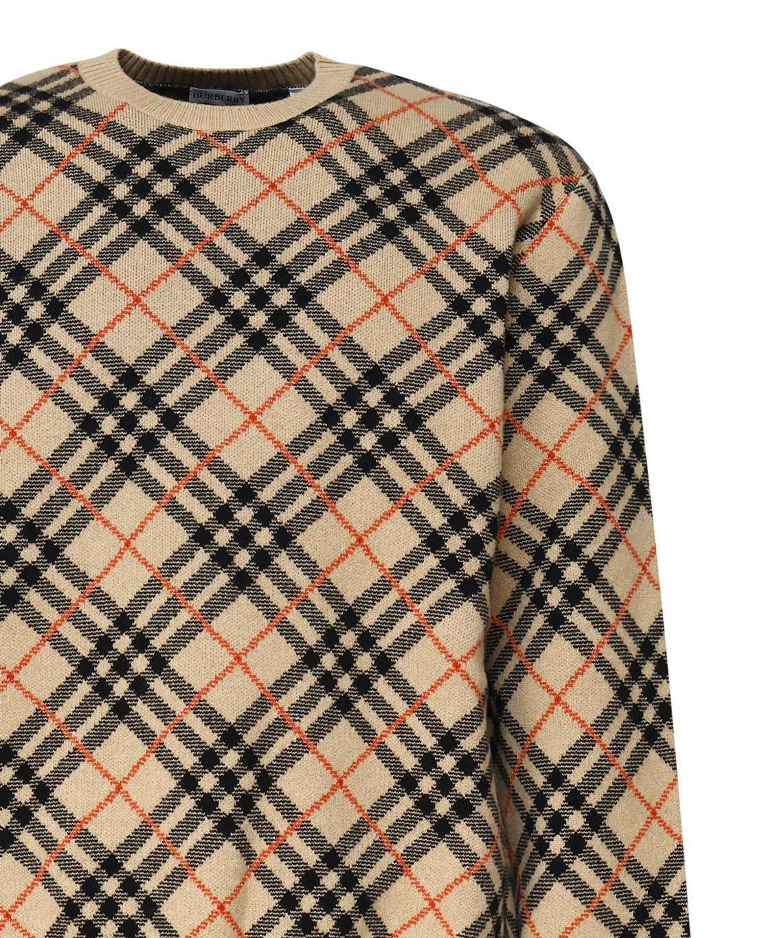 Maglioncino in cashmere check all-over 8098675 B9368 BURBERRY 