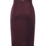 Gonna Pencil in flanella 26FWNGN-0001 BORDEAUX NINEMINUTES 