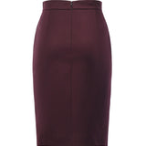 Gonna Pencil in flanella 26FWNGN-0001 BORDEAUX NINEMINUTES 