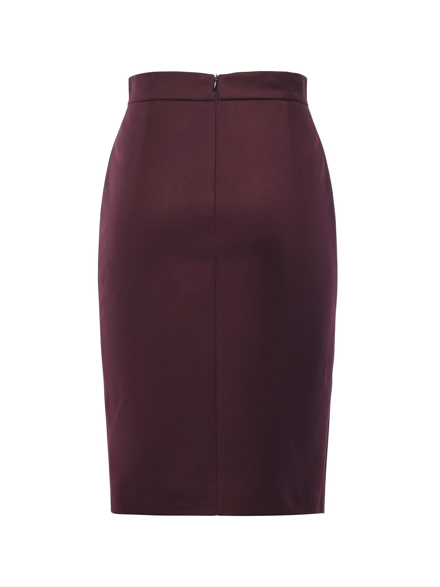 Gonna Pencil in flanella 26FWNGN-0001 BORDEAUX NINEMINUTES 