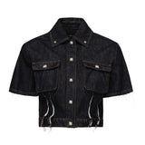Camicia corta in denim<BR/> RWP25267CA  JOHN RICHMOND 