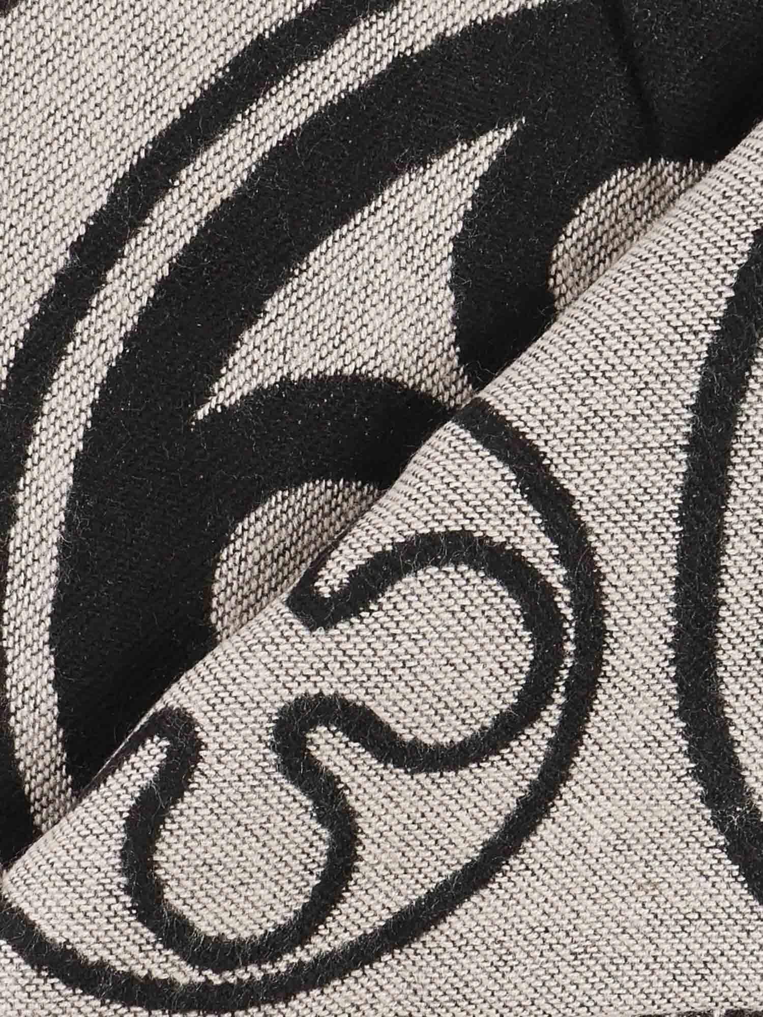 Sciarpa caroline jacquard 73SP8FT03 CAROLINENATURALE/NERO V° 73 