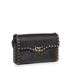 Borsa piccola a tracolla Rockstud in vitello granato 8W2B0181 VSF0NO VALENTINO GARAVANI 