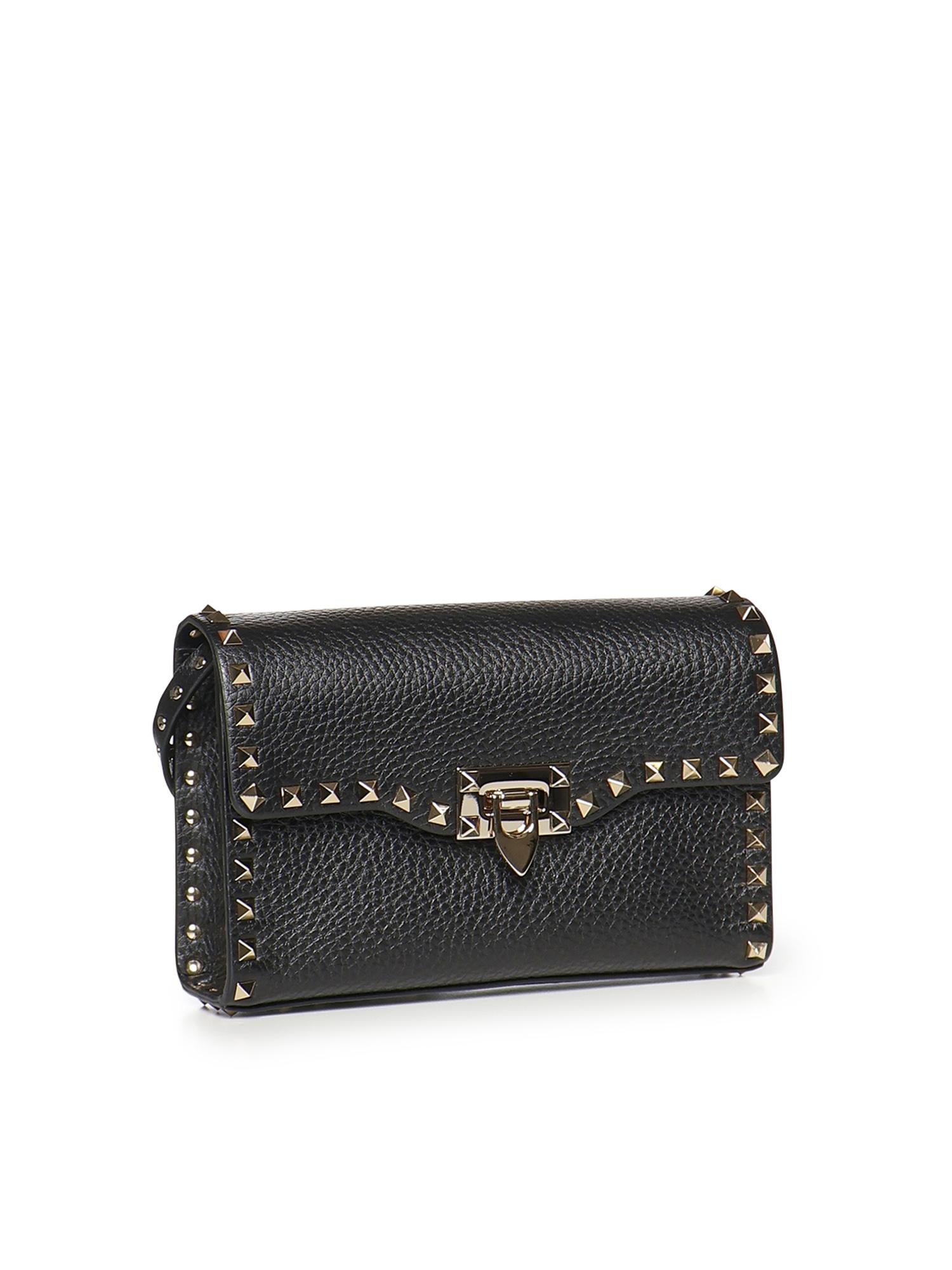 Borsa piccola a tracolla Rockstud in vitello granato 8W2B0181 VSF0NO VALENTINO GARAVANI 