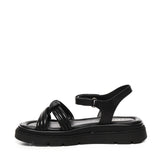 Sandalo flat Thea Twist<BR/><BR/> A55305 NERO CARMENS 