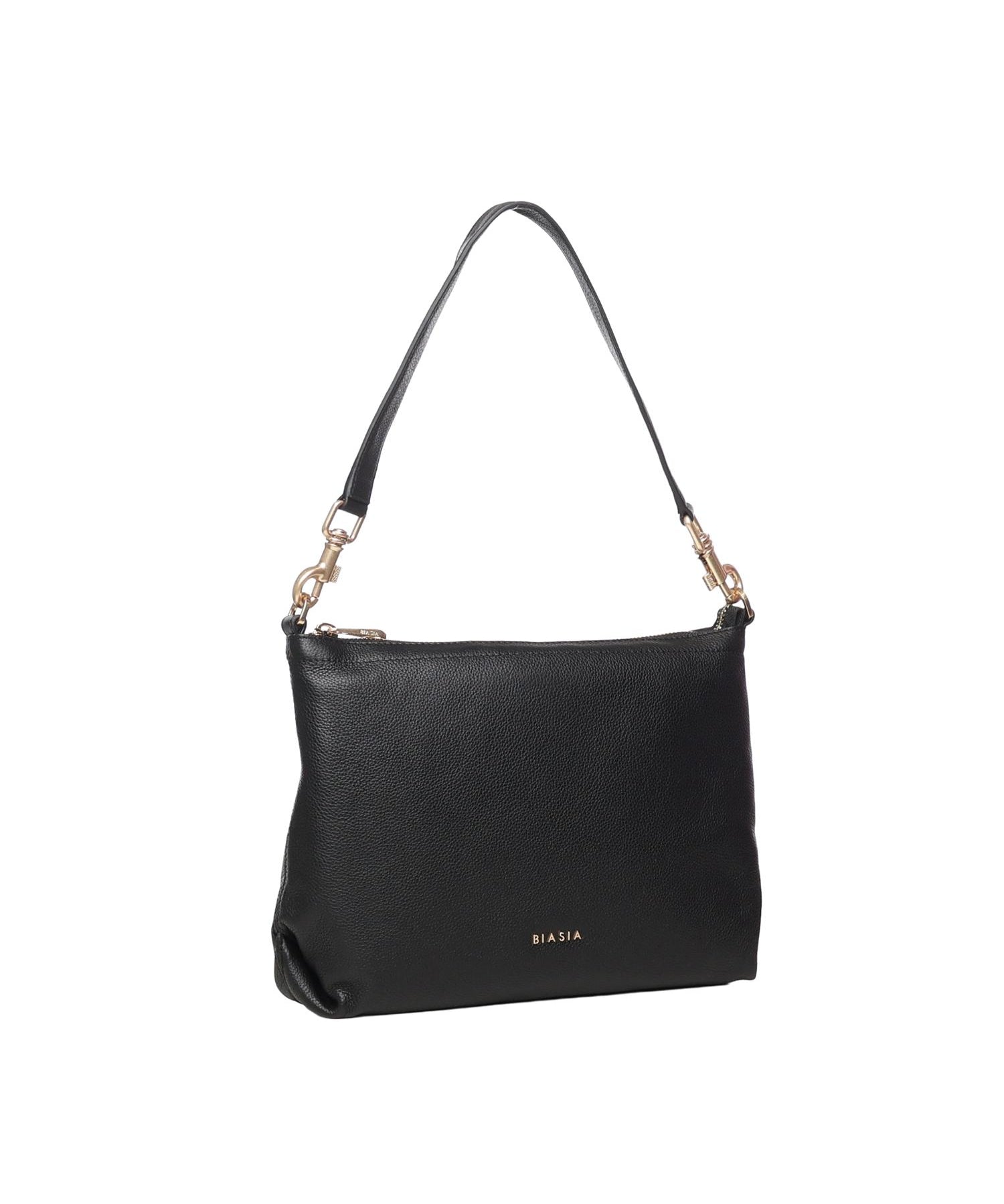 Borsa a spalla con logo BIBP9FA01 NERO BIASIA 