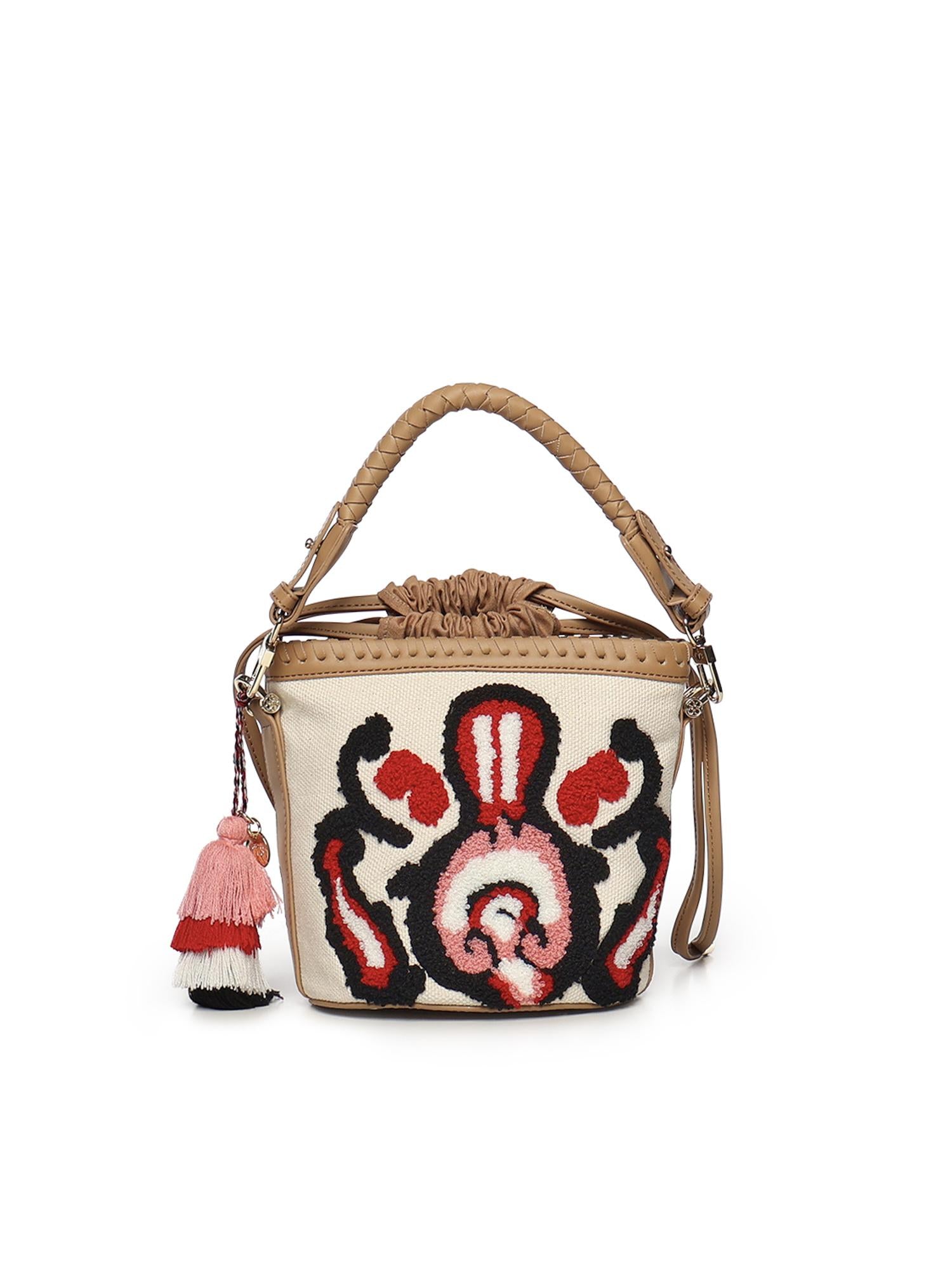 Secchiello Marilena con logo 73BS9NA02 MARILENACUOIO/MULTICOLOR V° 73 