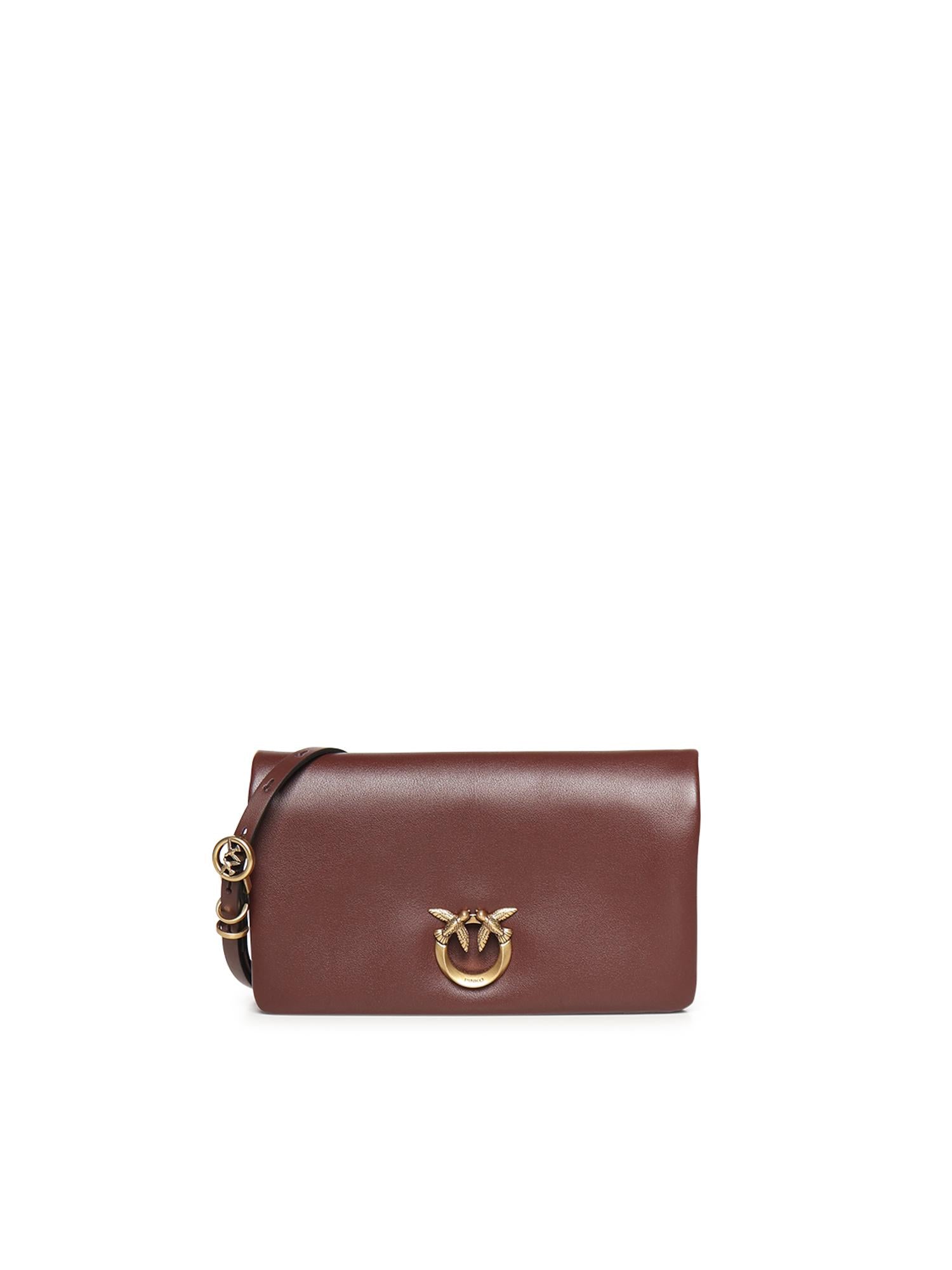 Pochette a tracolla Love Bag Click Soft Horizontal Mini in pelle 106023 A0QOR49Q PINKO 