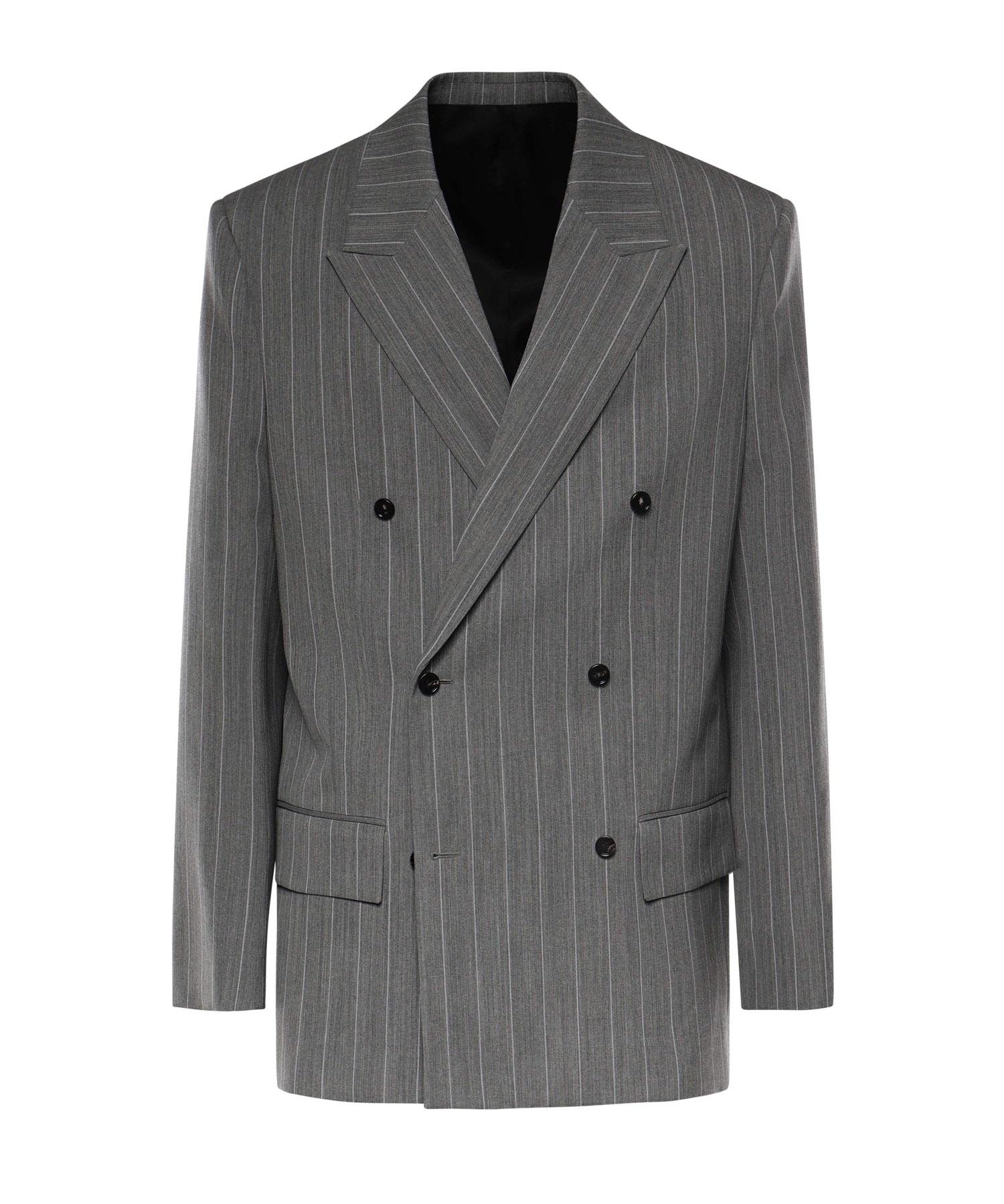 Giacca gessata in lana leggera 862216 V6E001532 BOTTEGA VENETA 