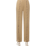 Pantalone con lacci in cotone 114389 654 ROTATE 