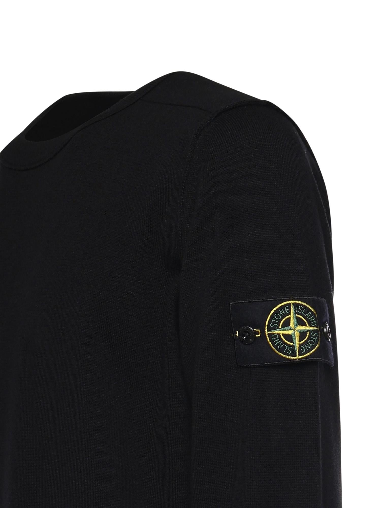 Maglione in cotone con logo L1S155100053 S00B2V0029 STONE ISLAND 