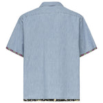 Camicia in denim con finiture stampa floreale 6V0DB04L ALM508 VALENTINO GARAVANI 