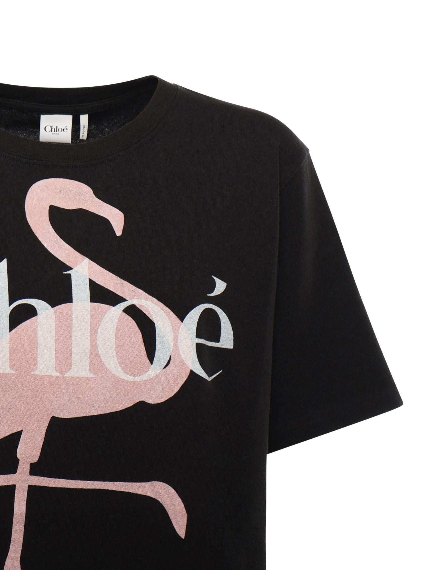 T-shirt in jersey di cotone con logo CH26SJH20807 070 CHLOÉ 