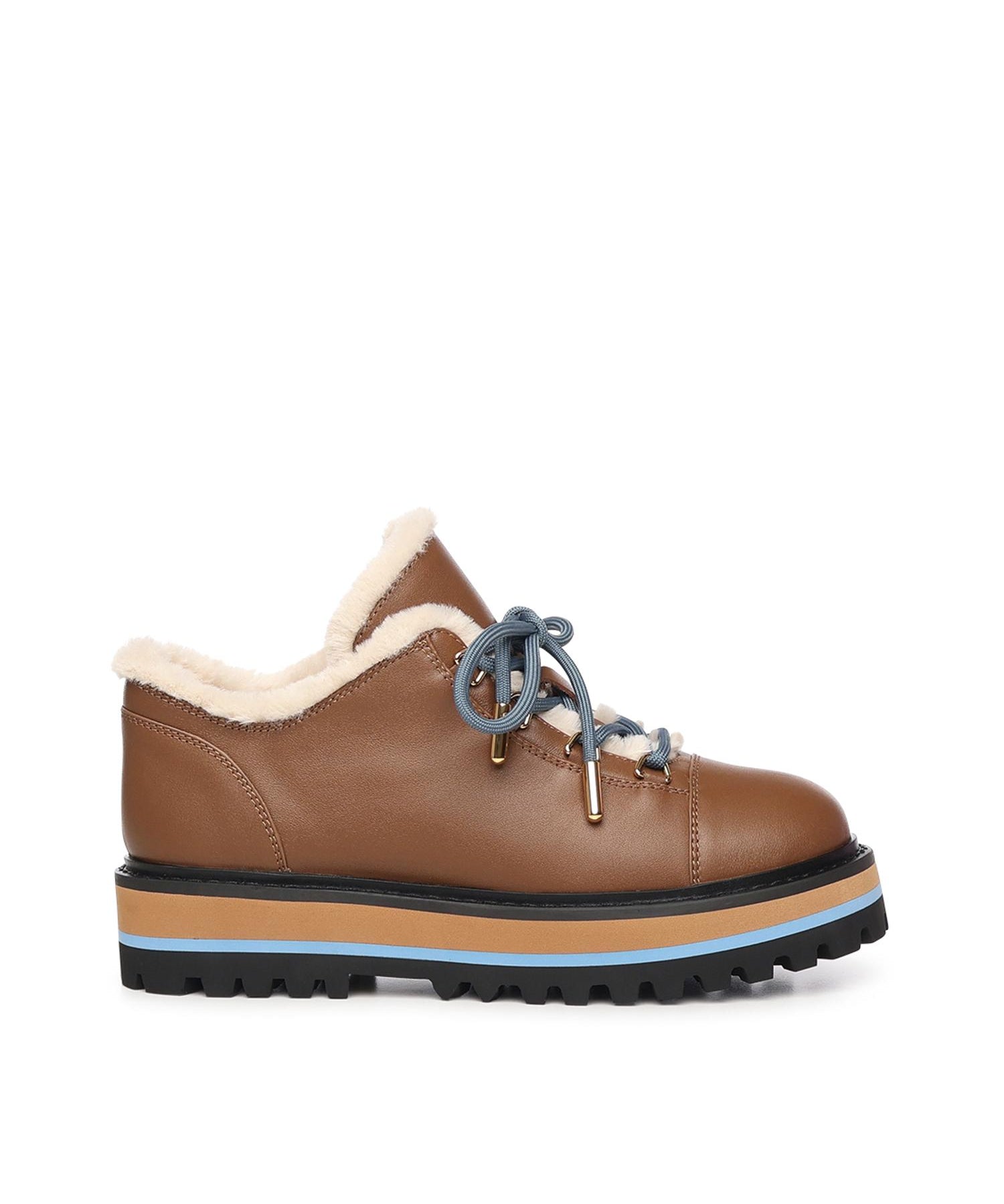 Desert boot in pelle e pelliccia sintetica E4TXP120101 911 COCCINELLE 