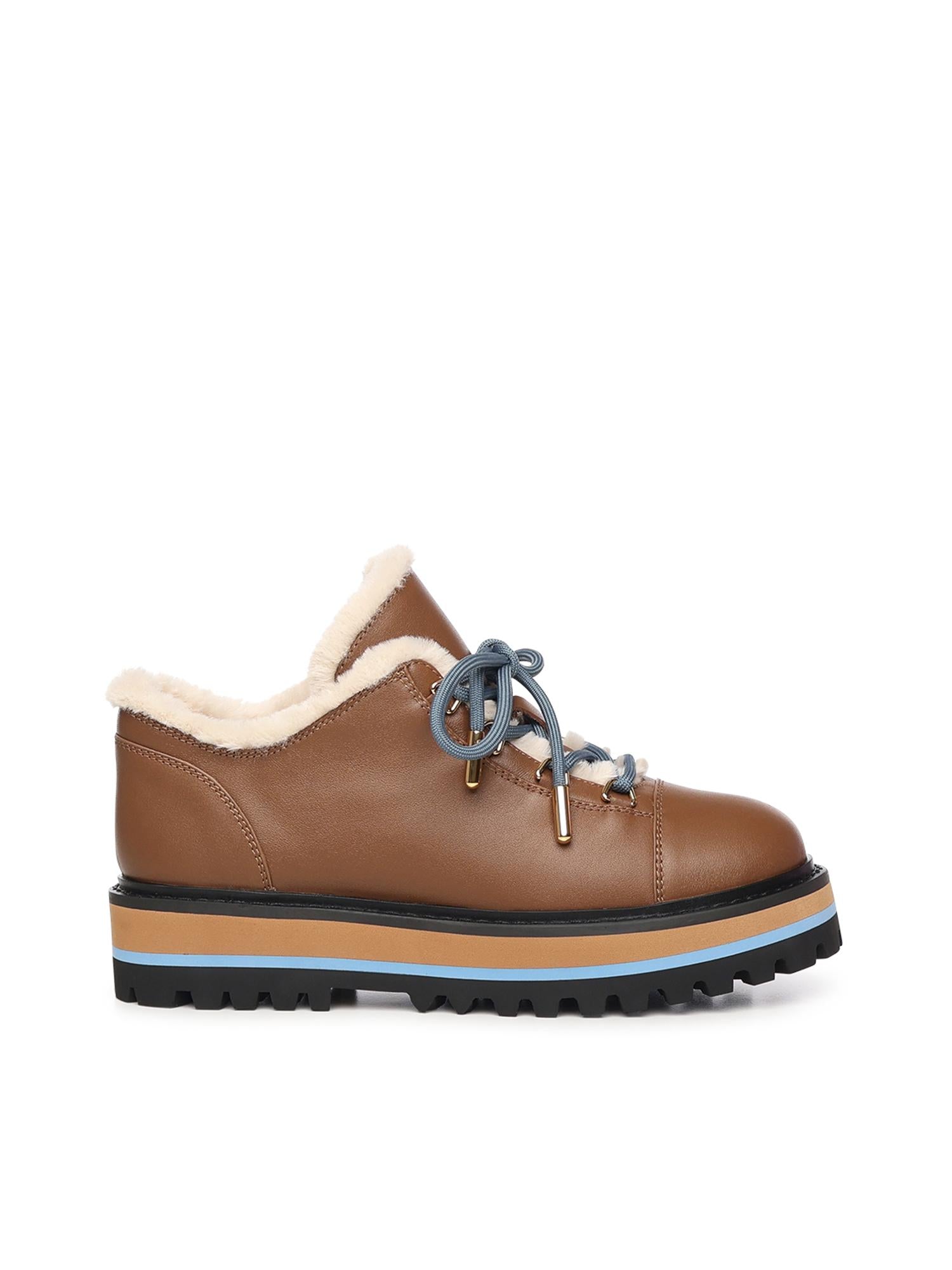 Desert boot in pelle e pelliccia sintetica E4TXP120101 911 COCCINELLE 