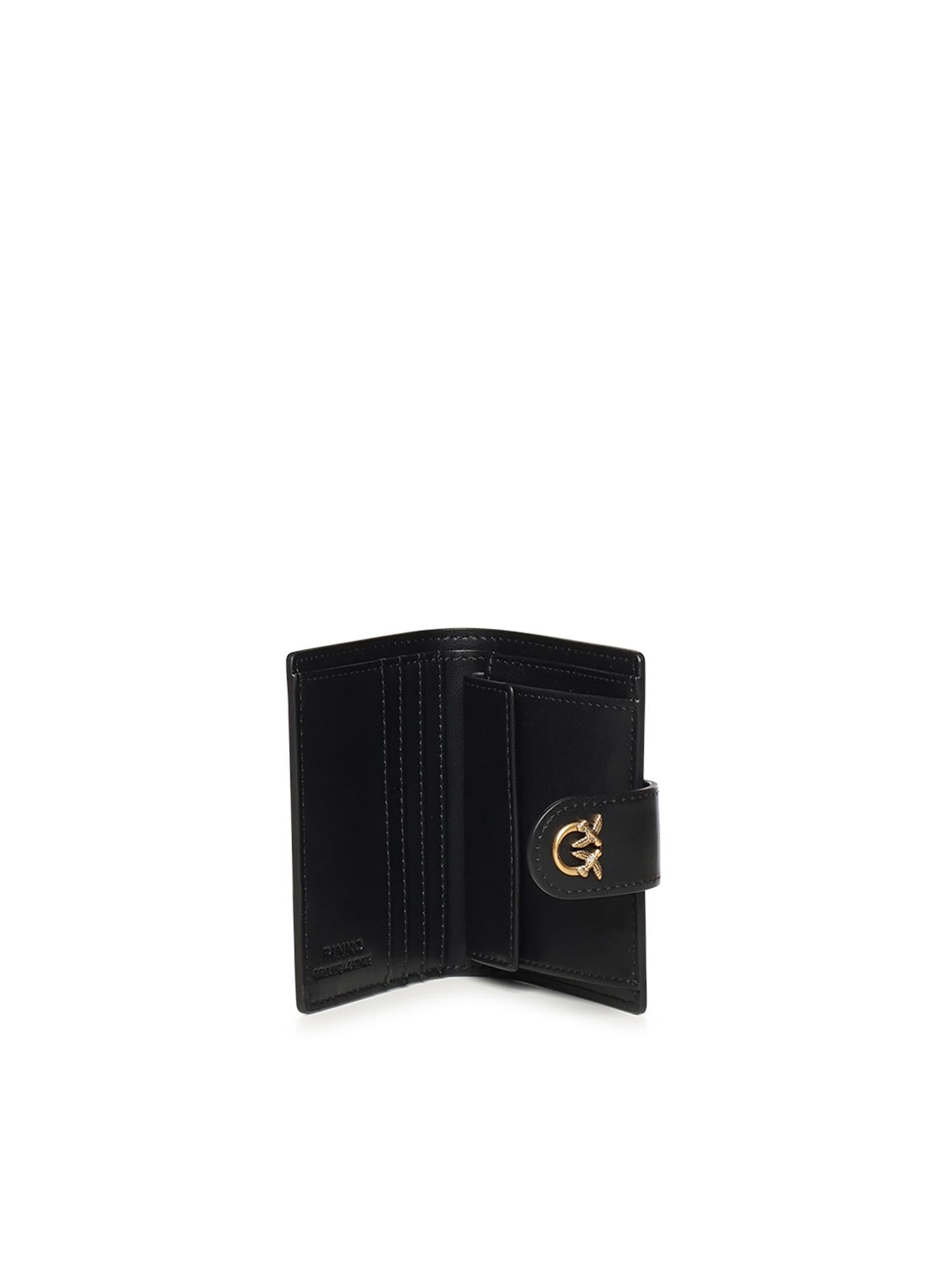 Portafoglio in pelle con logo 102840 A0F1Z99Q PINKO 