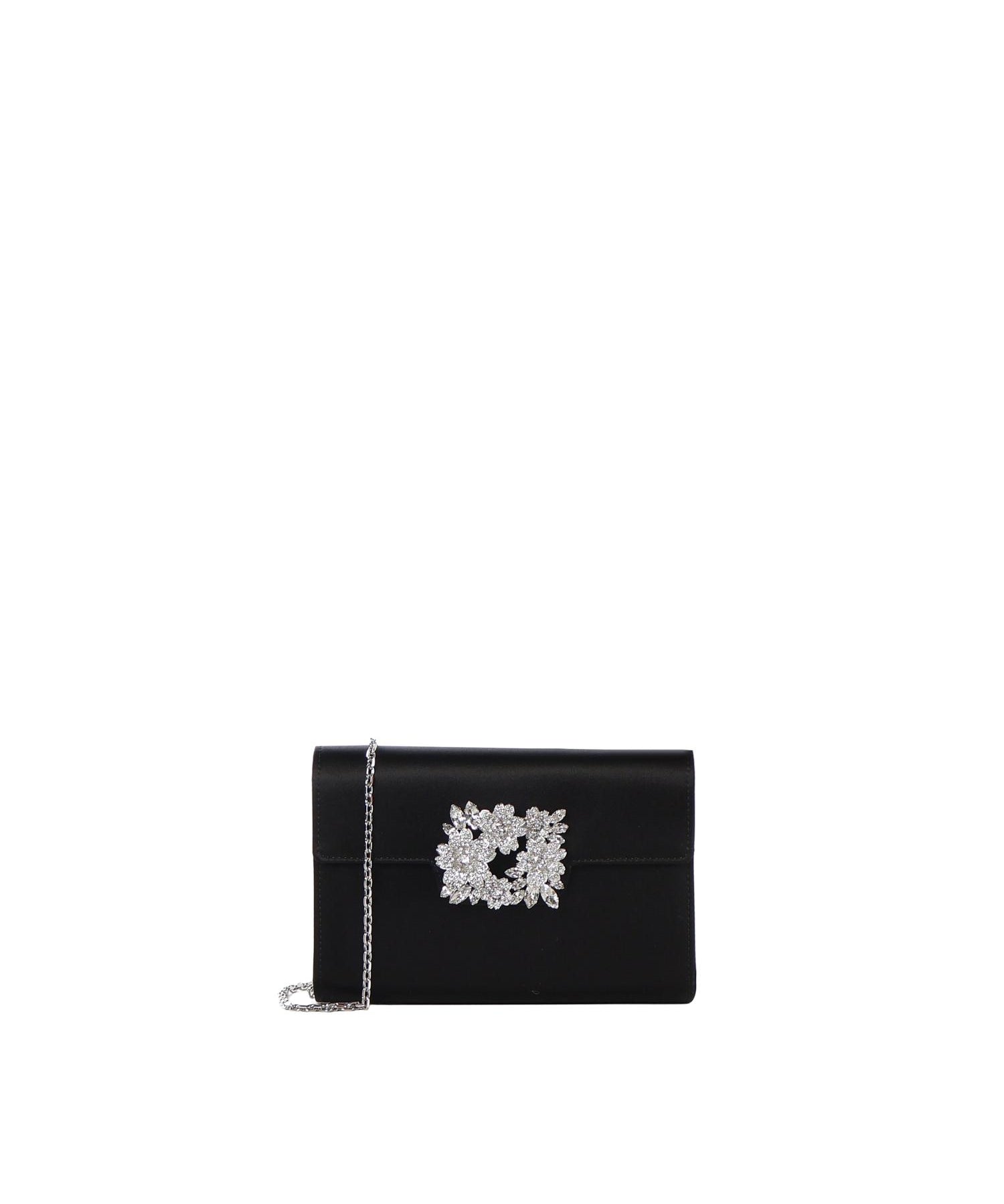 Pochette mini Efflorescence in raso RBWANVD0100RS0 B999 ROGER VIVIER 