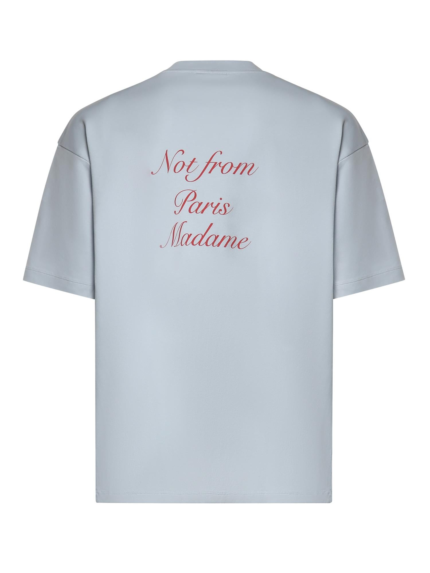 T-shirt Slogan Calligraphy in cotone KTS209CO002 LBE Drôle de Monsieur 