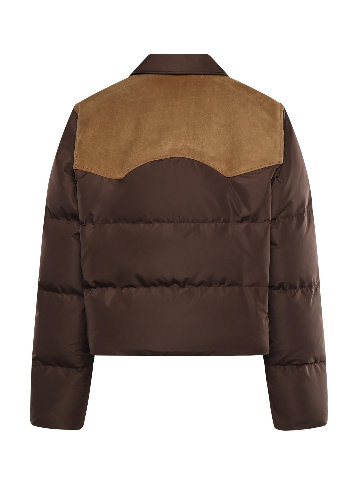 Piumino in pongé con suede ML1371 18Q0F0201 MIU MIU 