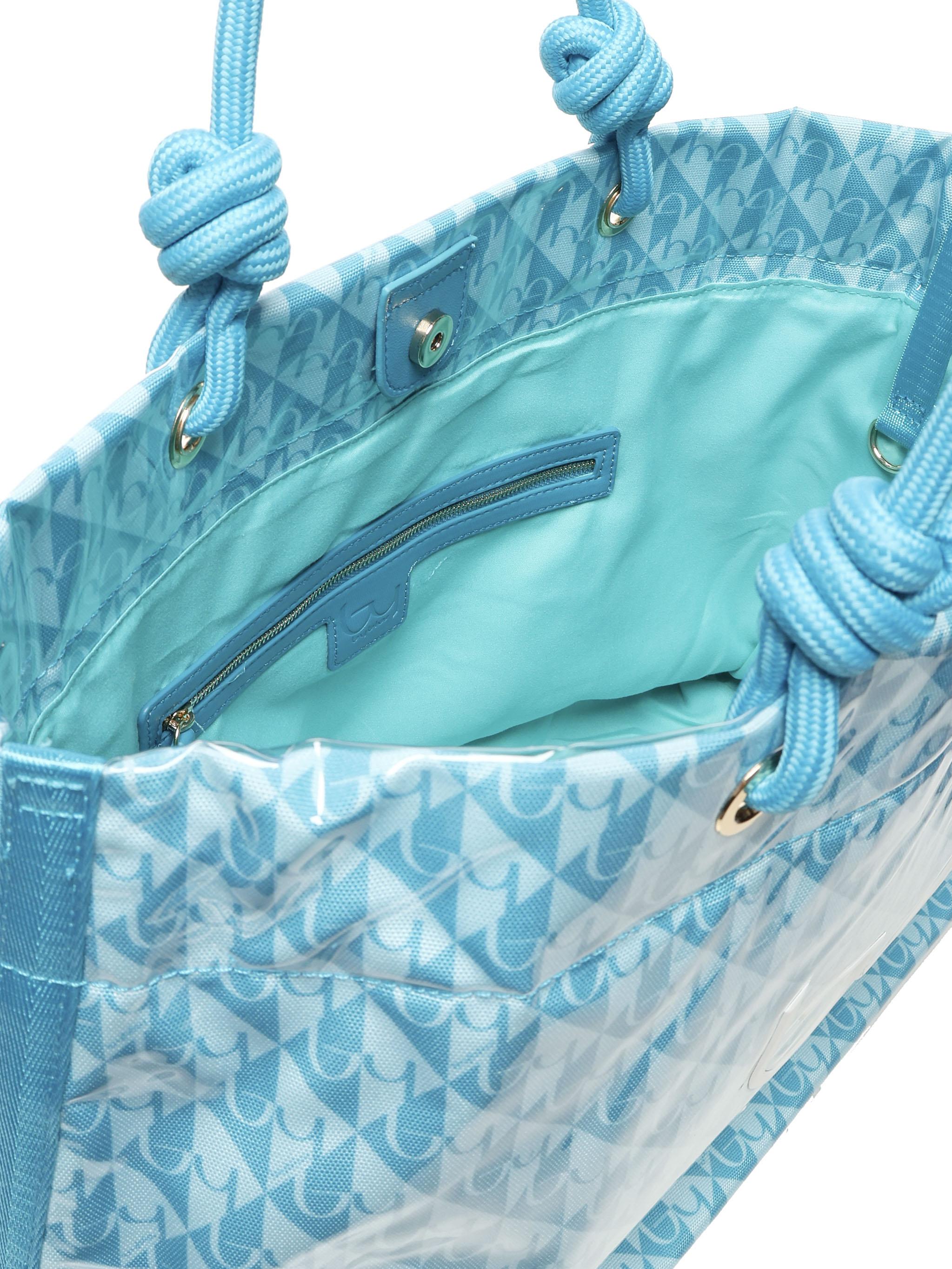 Shopper Aruba in PVC BYBS38A01A TURQUOISE BY BYBLOS 