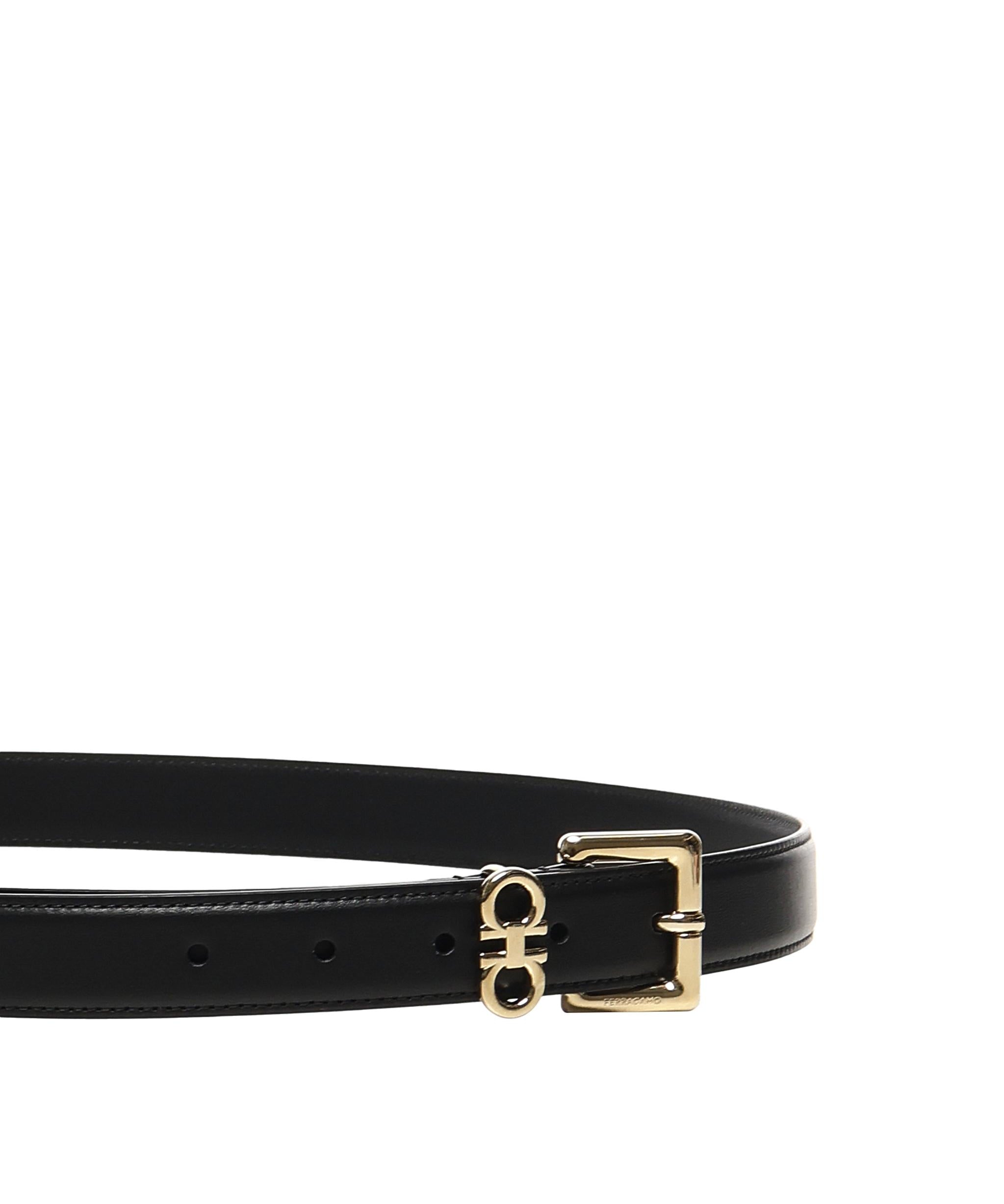 Cintura fissa con doppio Gancini 230346 780415001 FERRAGAMO 