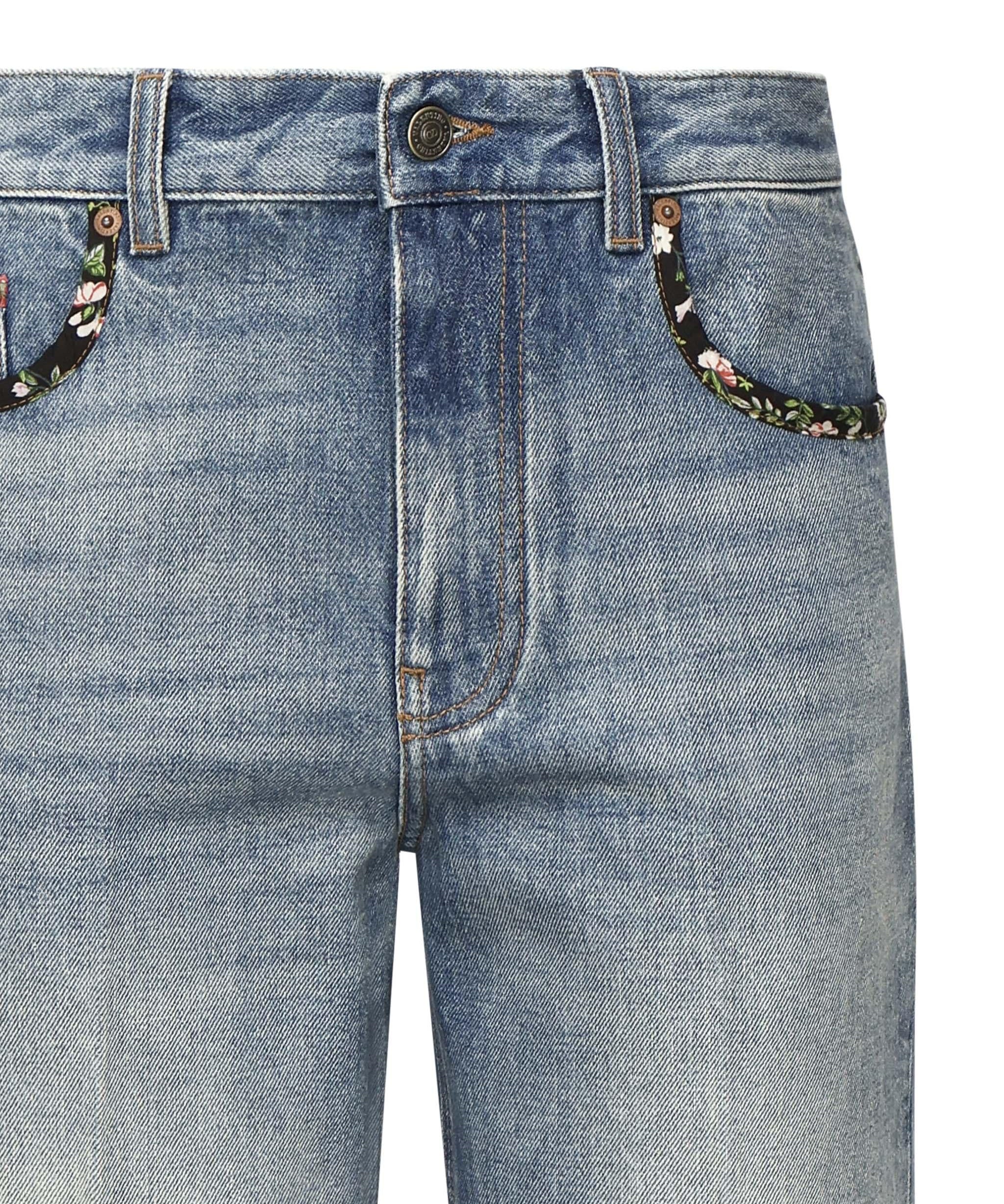 Jeans in denim con bordi stampati 6B0DD19X 94V558 VALENTINO GARAVANI 