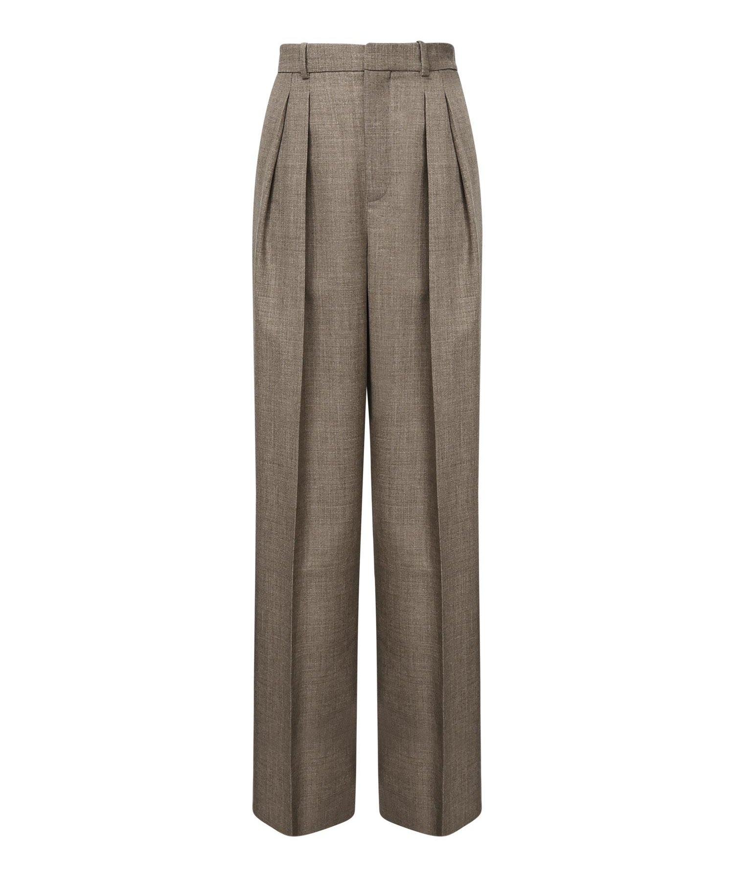 Pantaloni a gamba ampia in lana 824389 Y5K322656 SAINT LAURENT 