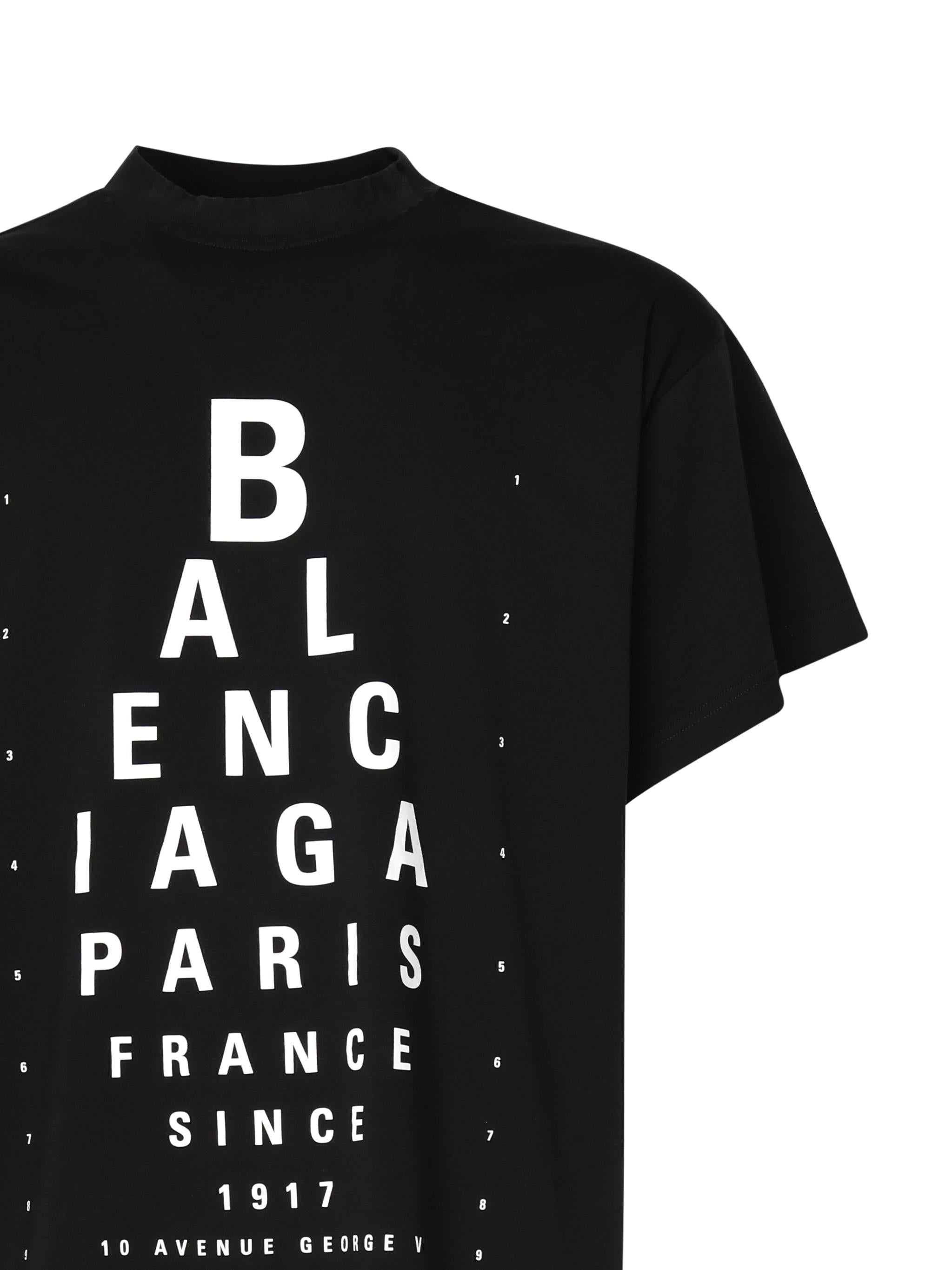 T-shirt Optical oversize 811688 TRVU69034 BALENCIAGA 