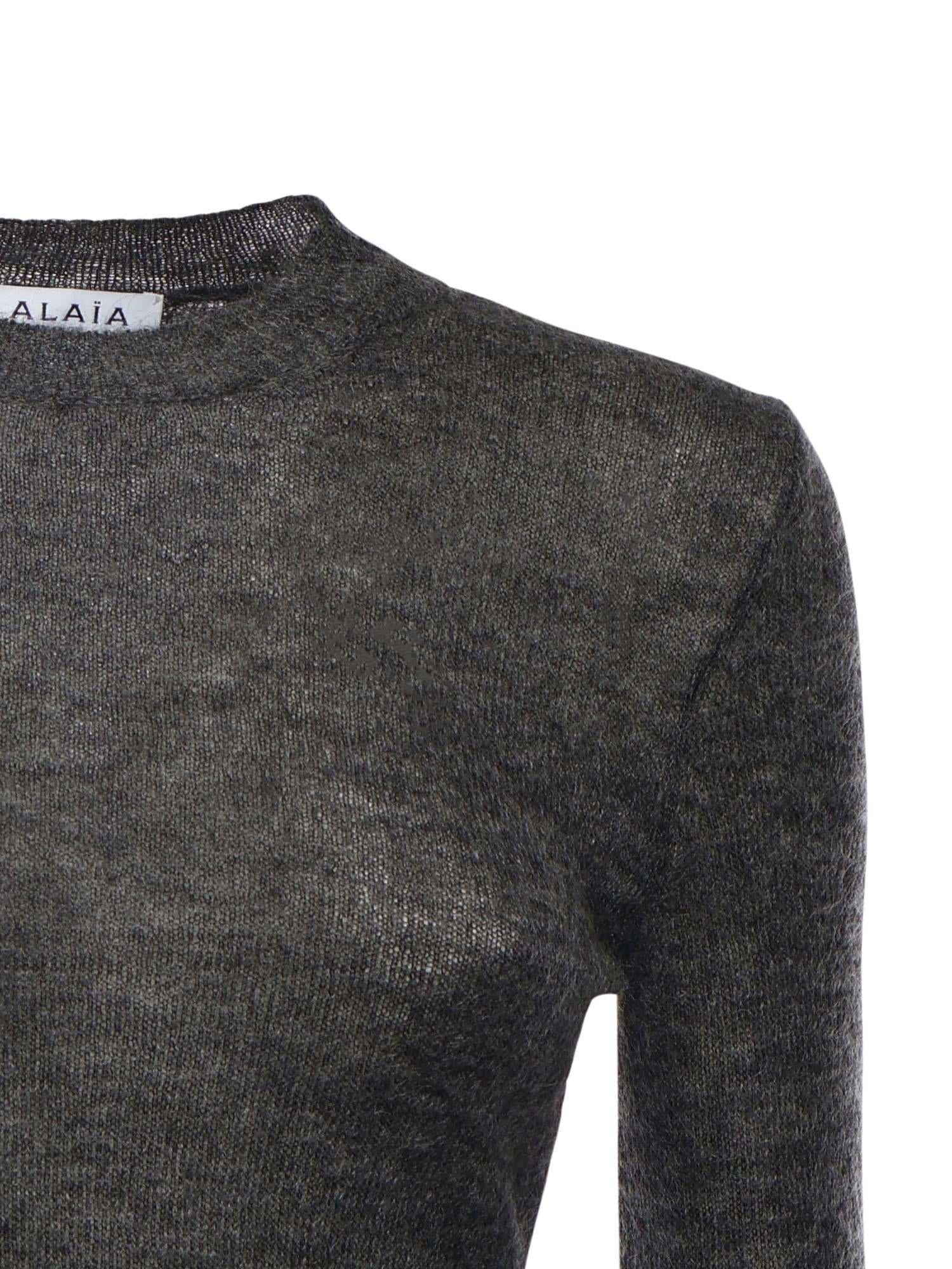 Pullover in misto mohair con ruches AA9G0076K101B 821 ALAIA 