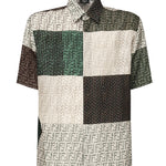 Camicia in lino FF Patchwork FS0795 AU73F1RFY FENDI 