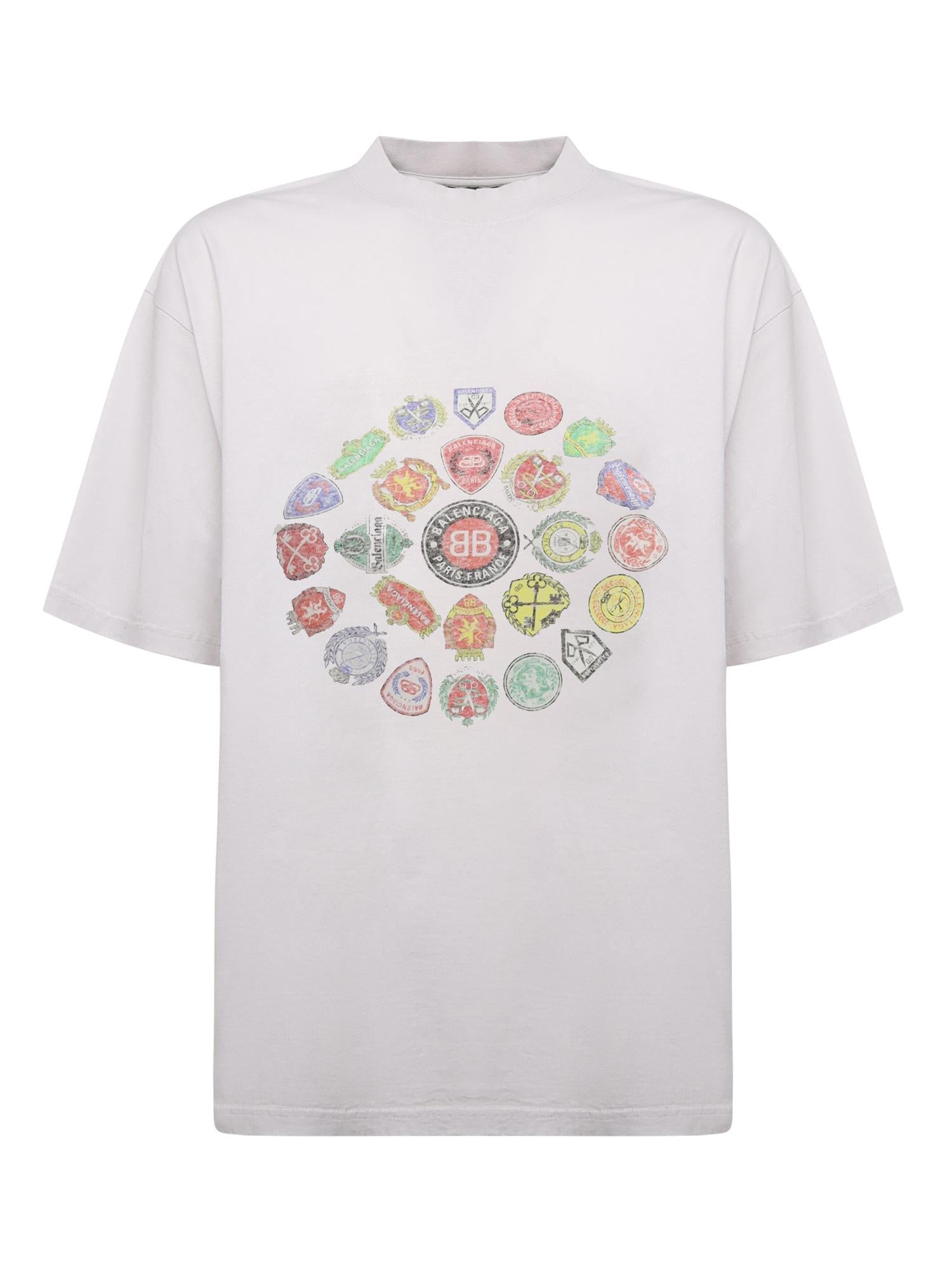 T-shirt "Spiral Crest" in jersey dry 764235 TTVH49012 BALENCIAGA 