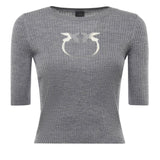 Maglia cropped con logo 102017 A18MII2 PINKO 