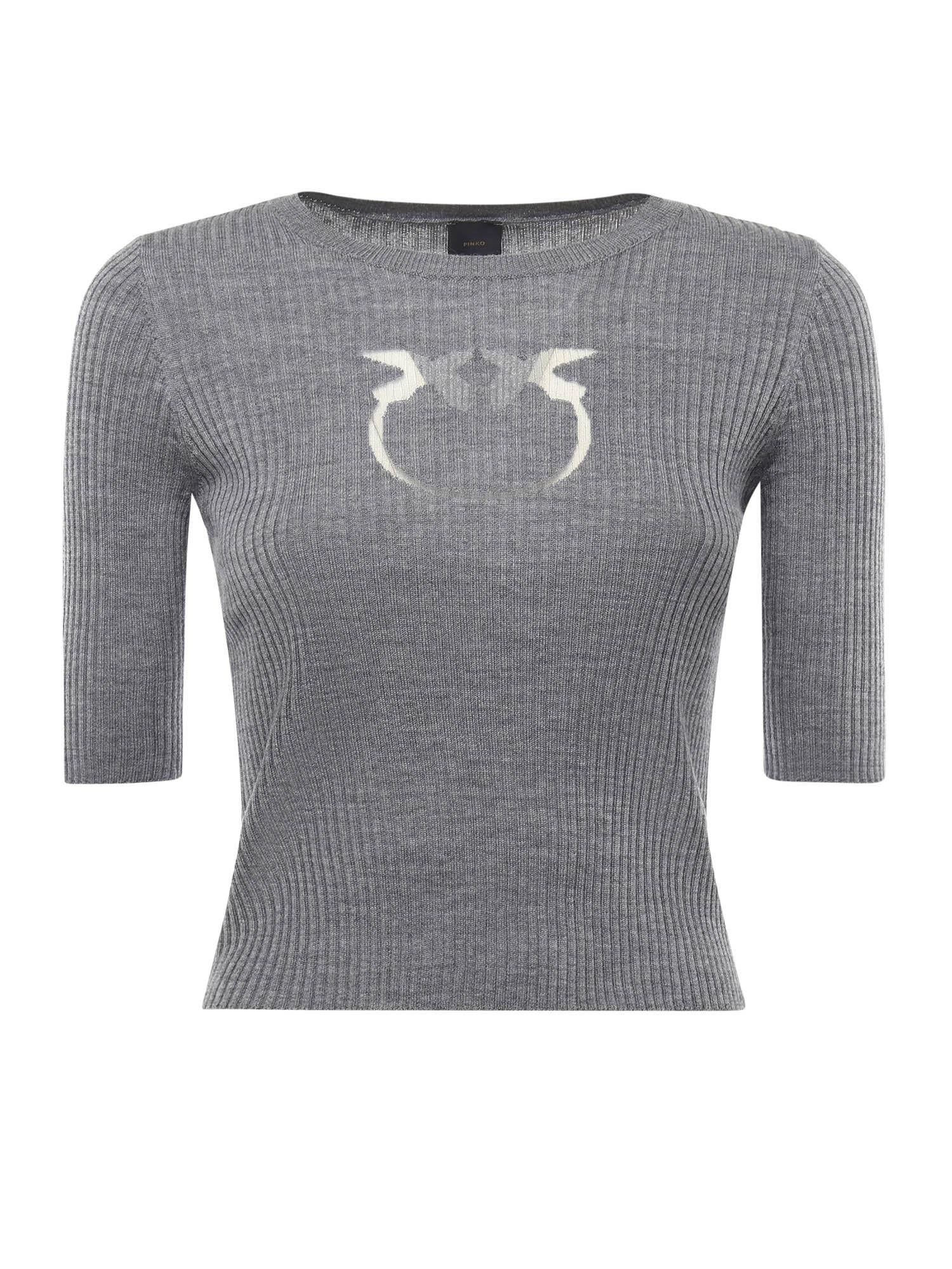 Maglia cropped con logo 102017 A18MII2 PINKO 