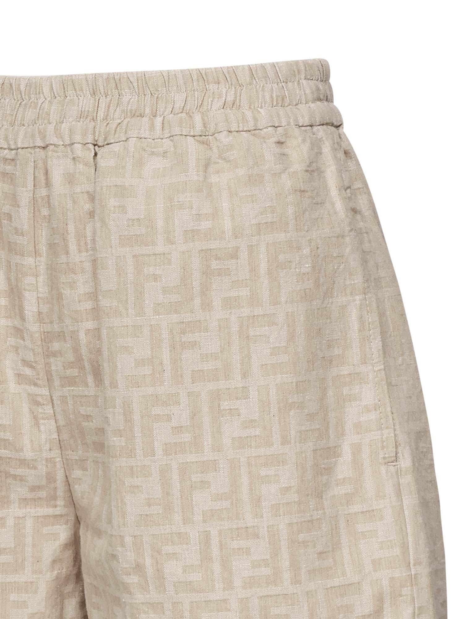 Short in chambray FF jacquard<BR/> FLP870 ASMFF1SAZ FENDI 