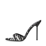Mules Lidia con stampa zebrata PX836 XPTCVWHITE ZEBRA PARIS TEXAS 