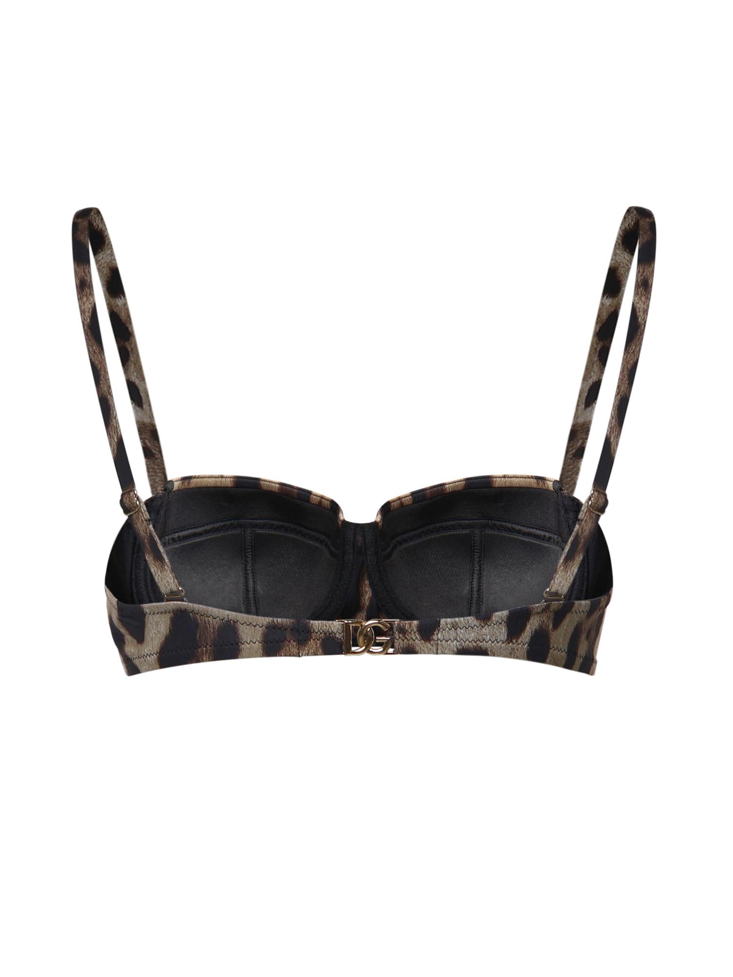 Top bikini con stampa leopardata O1A16J ONO11HY13M DOLCE & GABBANA 