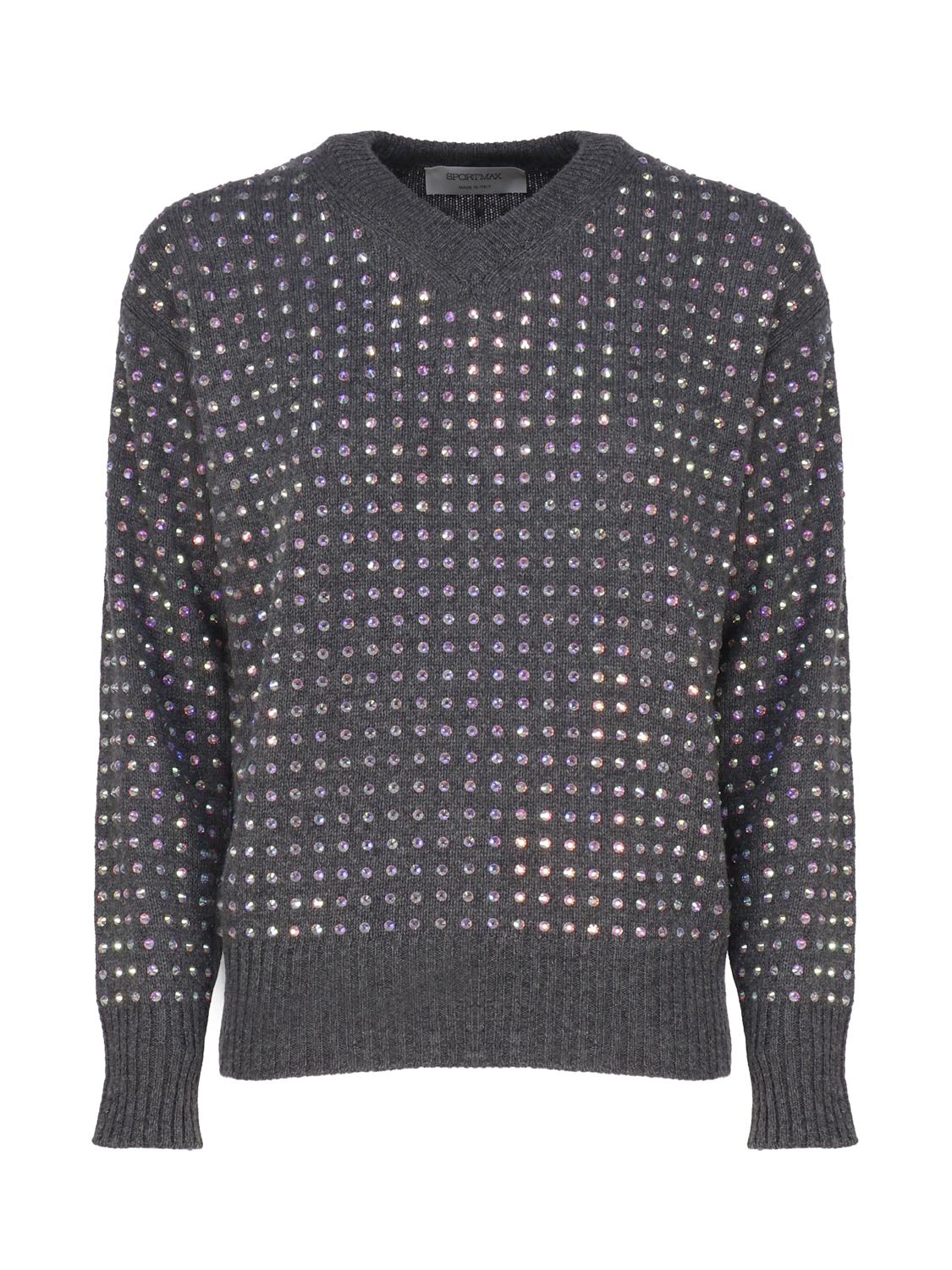 Maglia con strass applicati 2323661133600 UTA001 SPORTMAX 