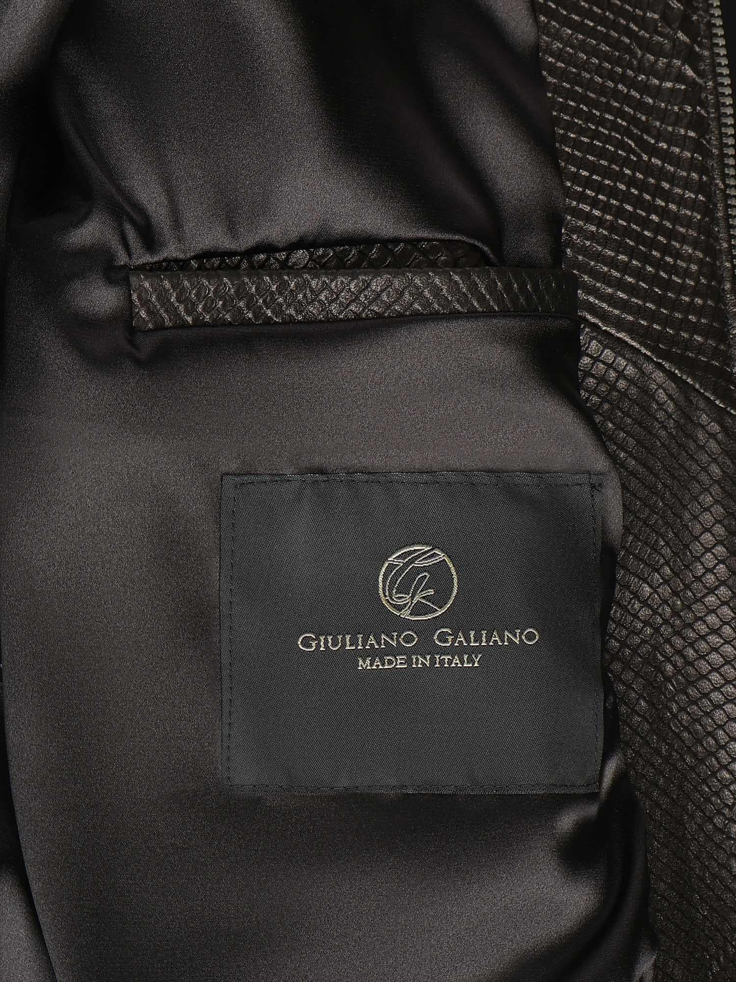 Bomber GoodFellas in pelle MIAMI VICE PITONENERO GIULIANO GALIANO 