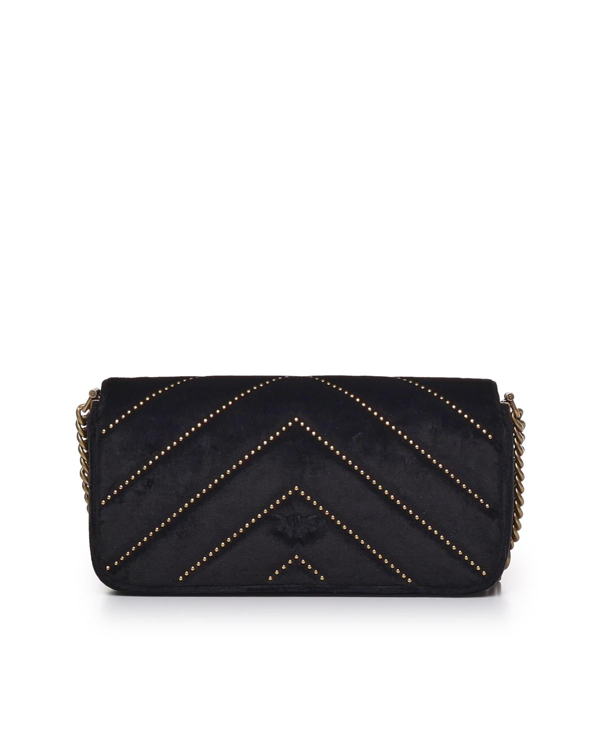 Borsa Love Click Horizontal mini in velluto 100068 A17GZ99Q PINKO 
