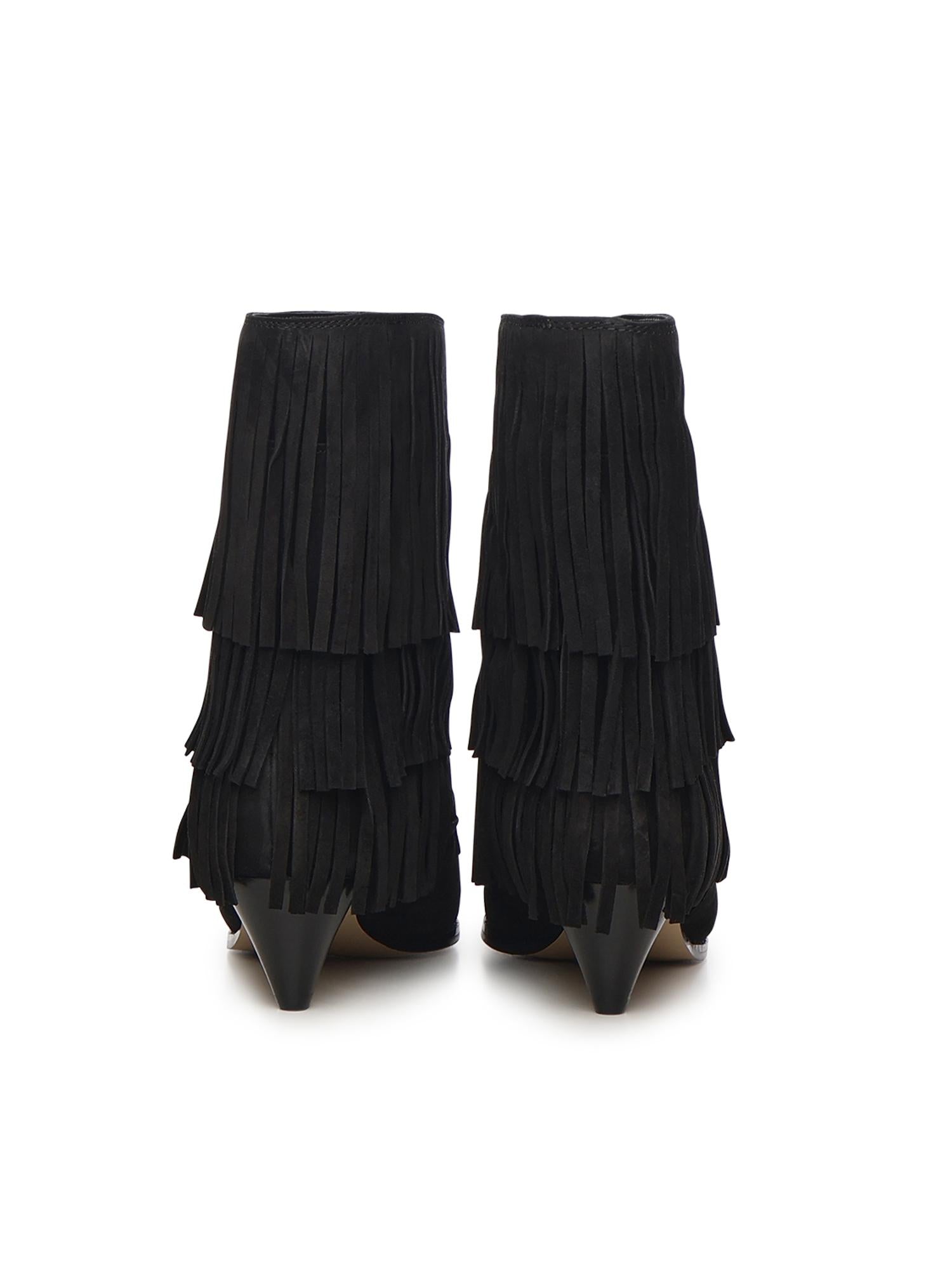 Stivale Jayla in pelle scamosciata con frange 40F5JYME5S 001 MICHAEL MICHAEL KORS 