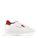 Sneakers nemesis in pelle con talloncino a contrasto<BR/> NEMESIS 2 NAPPA/CROCKWHITE/RED GIULIANO GALIANO 