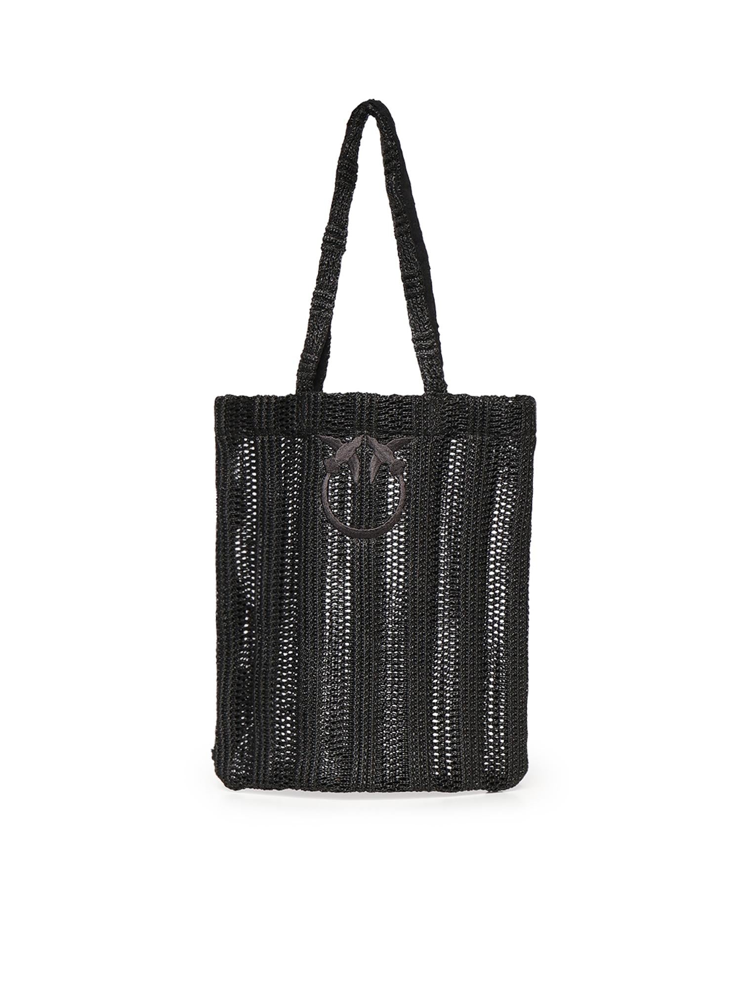 Borsa shopper media Easy Tote Bag in rafia 106728 A39YZ99 PINKO 