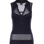 Canotta a polo in maglia a coste 106318 A34BG56 PINKO 