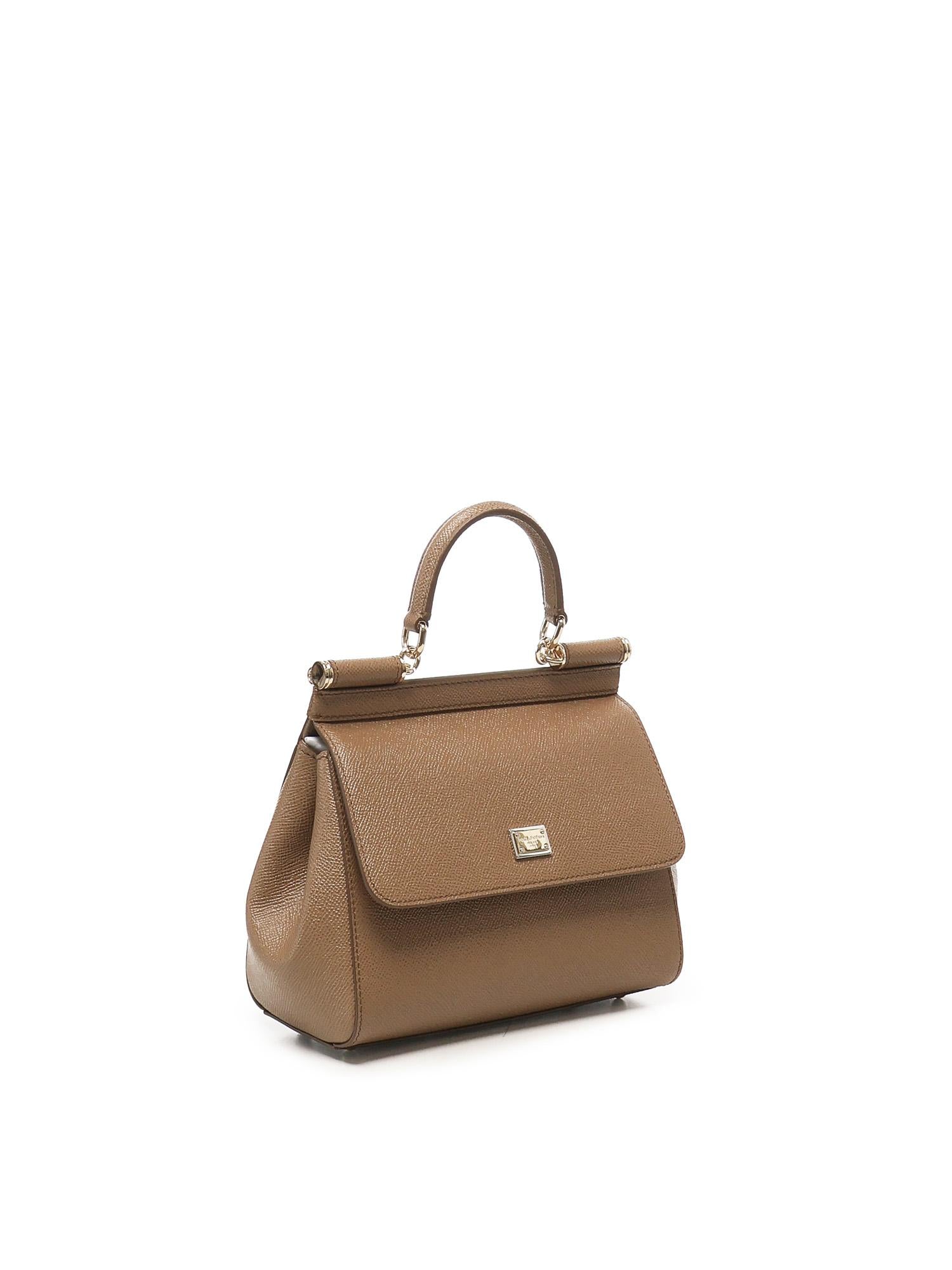 Borsa a mano Sicily piccola in pelle Dauphine BB6003 B10018M417 DOLCE & GABBANA 