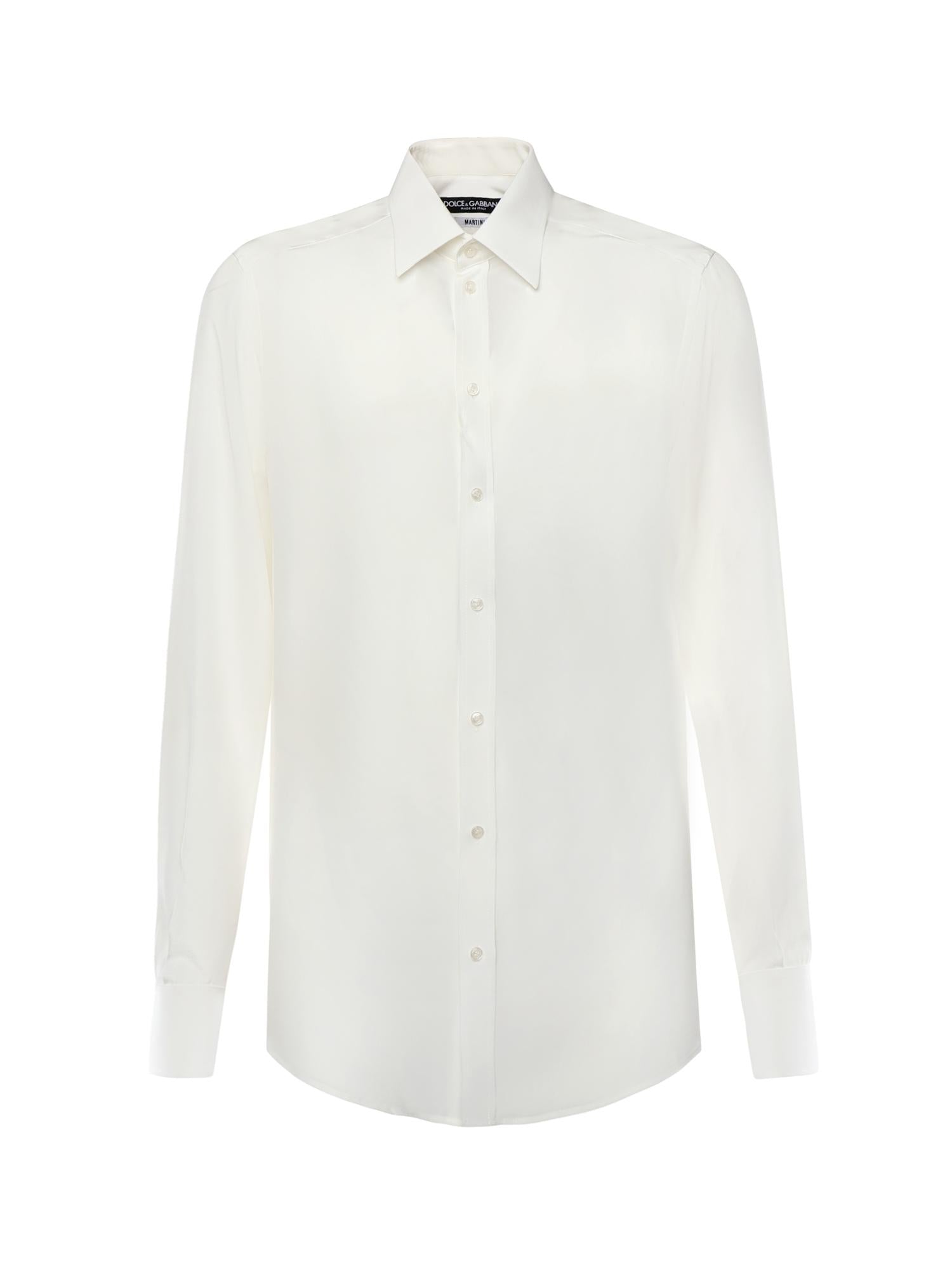 Camicia in crêpe de chine di seta G5ML1T FU1UQW0111 DOLCE & GABBANA 