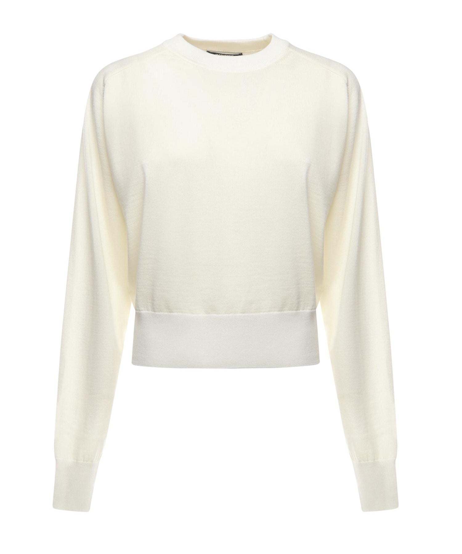 Maglione con logo ricamato 25HSWW00632AK00299 110 JACQUEMUS 