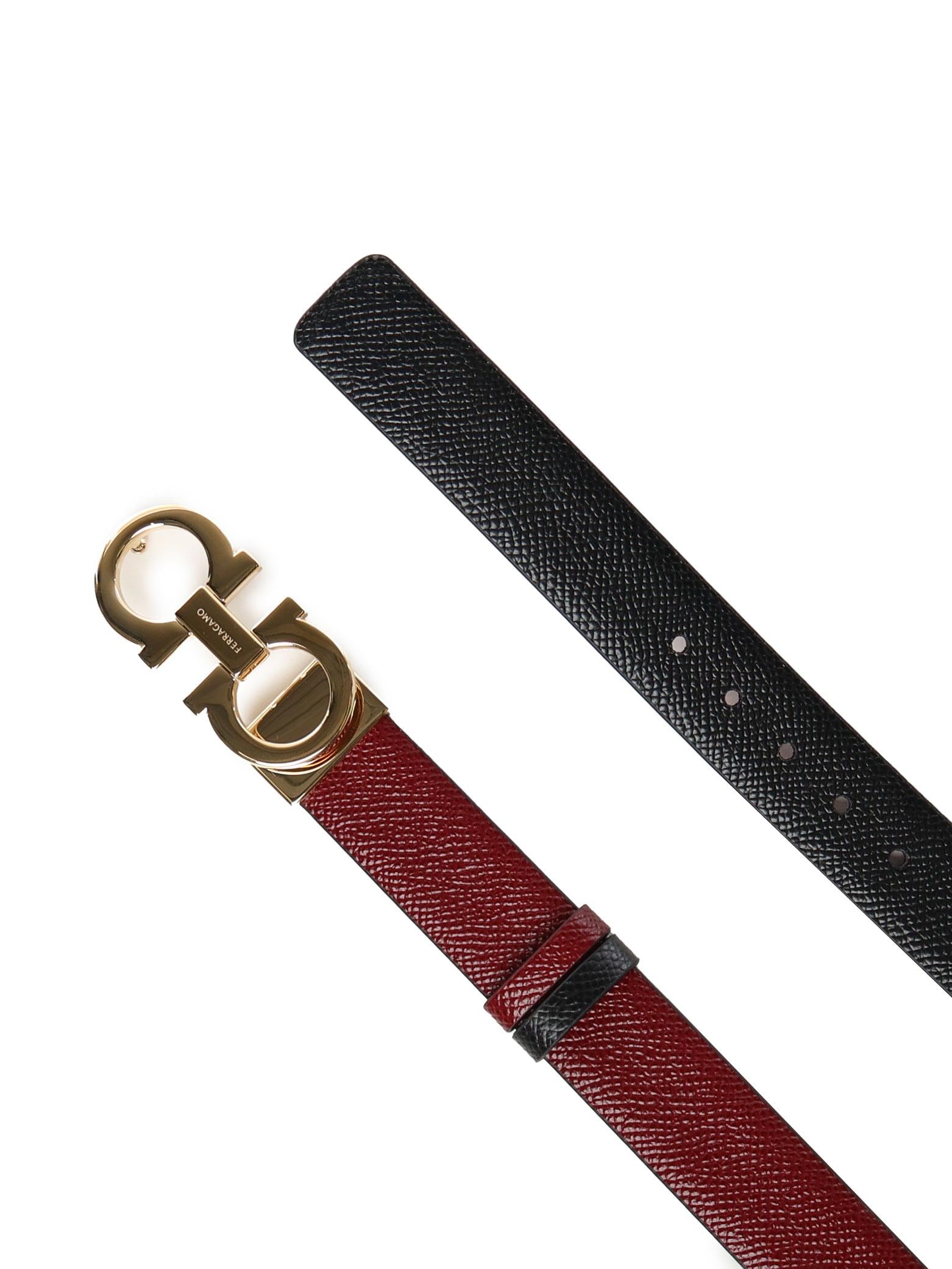 Cintura reversibile e regolabile Gancini<BR/> 23A565 780393826 FERRAGAMO 